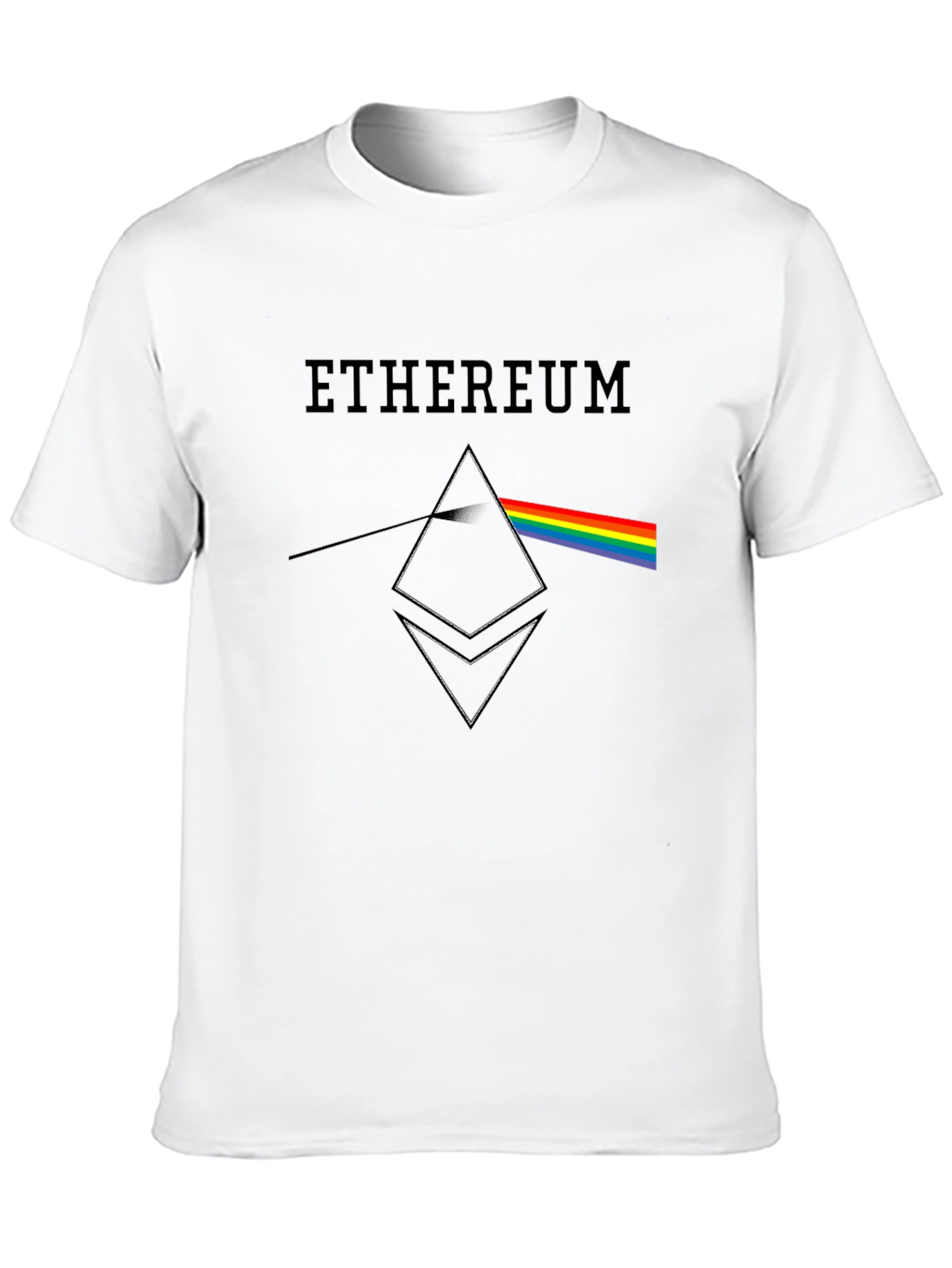 Black Ethereum Prism T-Shirt: Crypto Meets Classic Design view 10