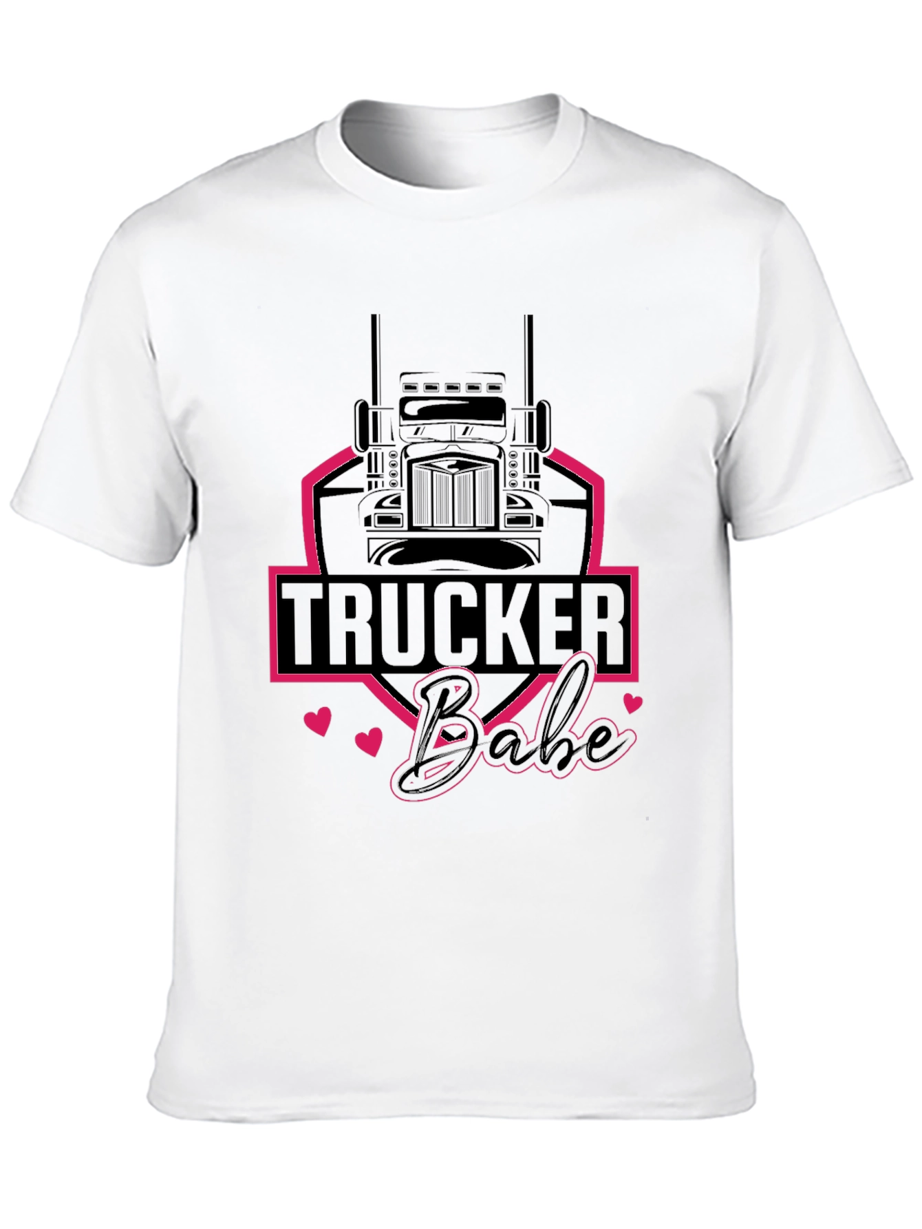 Black Trucker Babe Graphic Tee - Black view 10