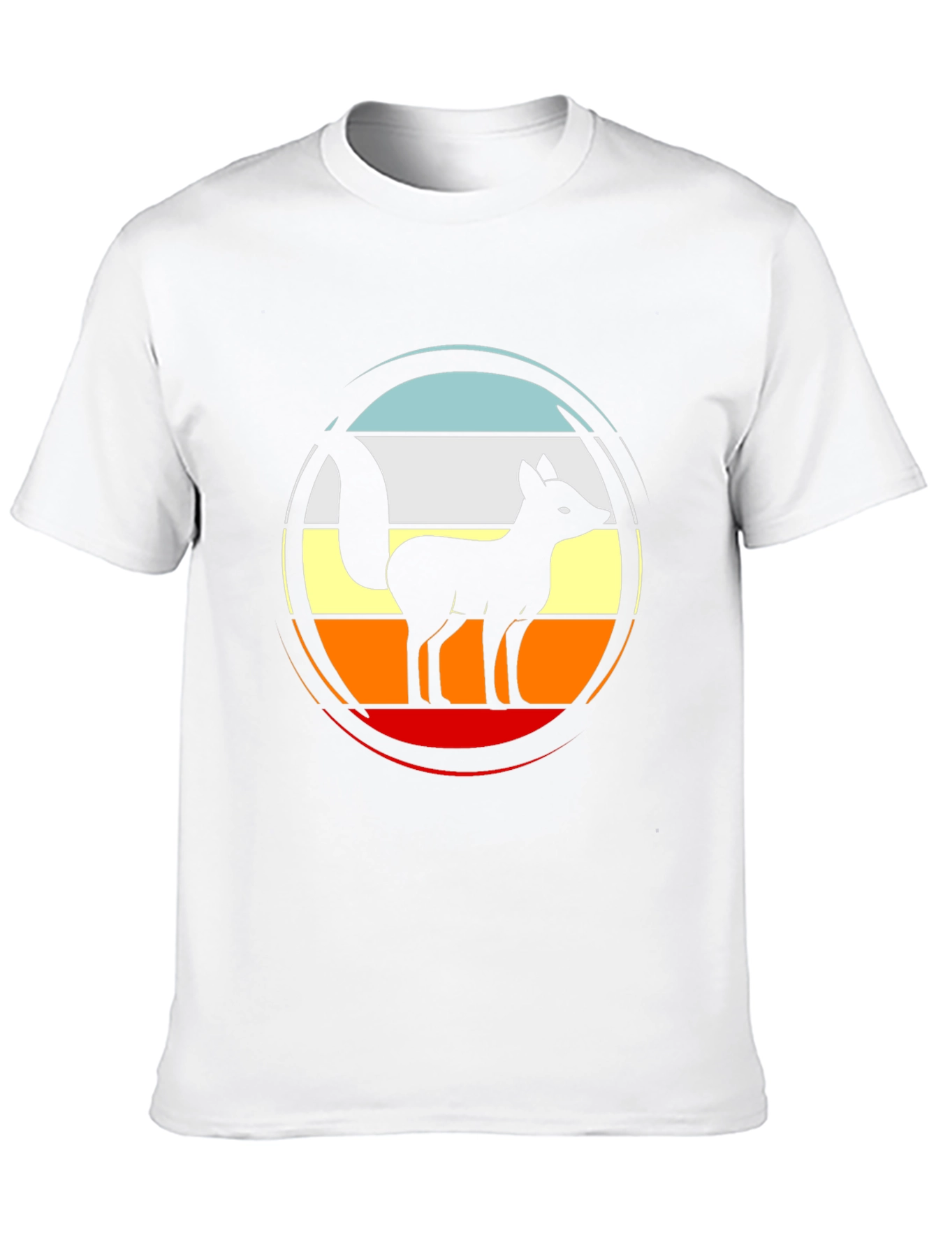 Black Retro Fox Graphic Tee - Stylish Animal Silhouette Shirt view 10