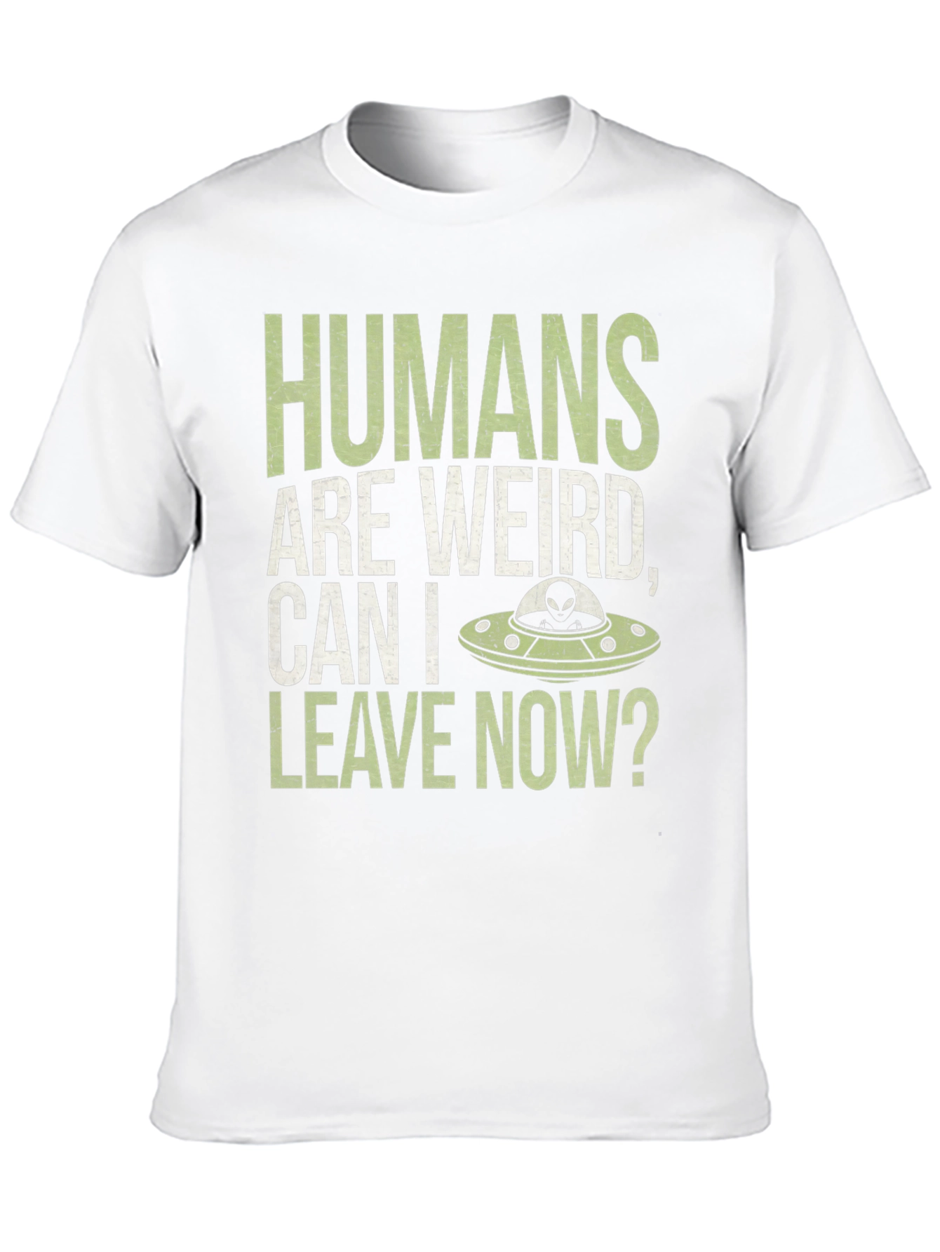 Black Humans Are Weird T-Shirt - Alien UFO Graphic Tee view 10