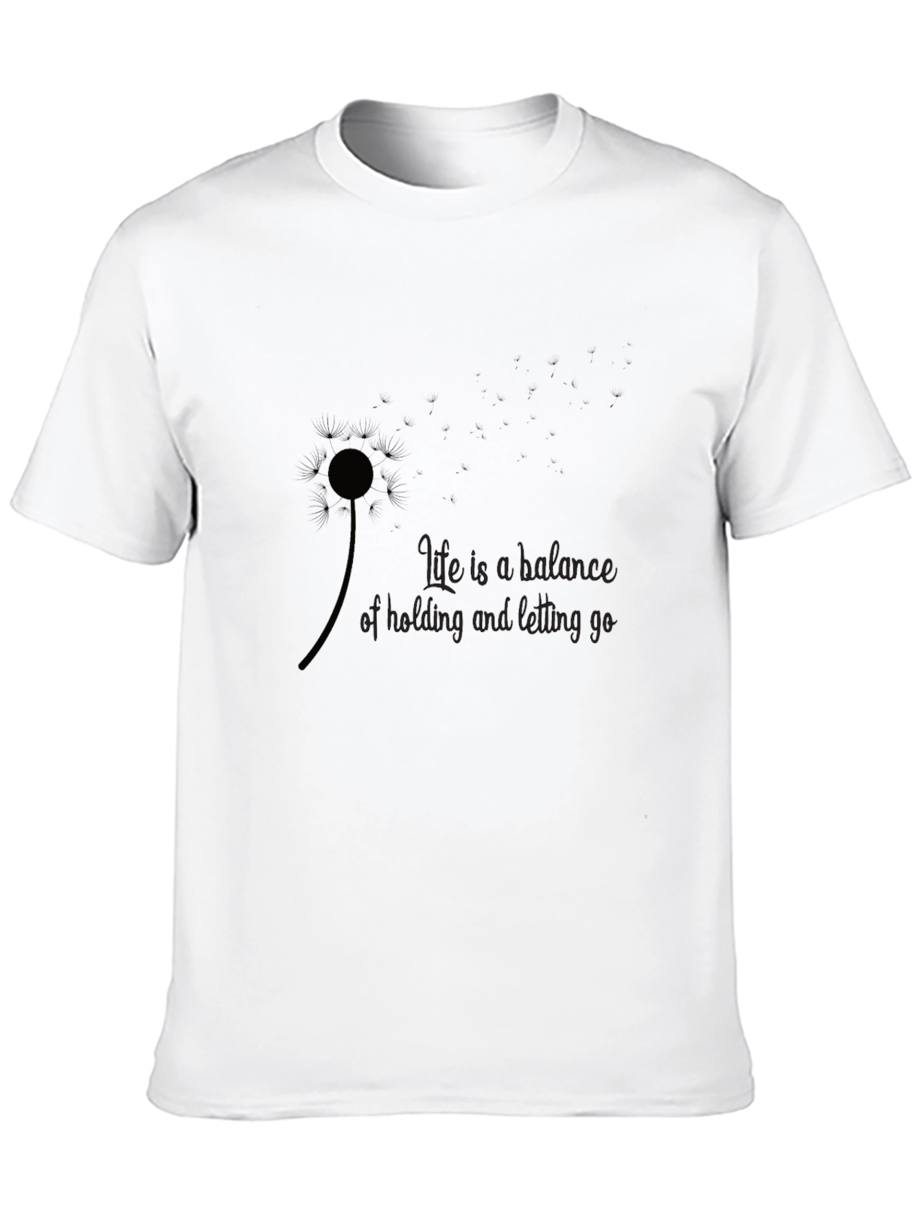 Black Balance Dandelion Graphic Tee - Black Cotton Comfort view 10