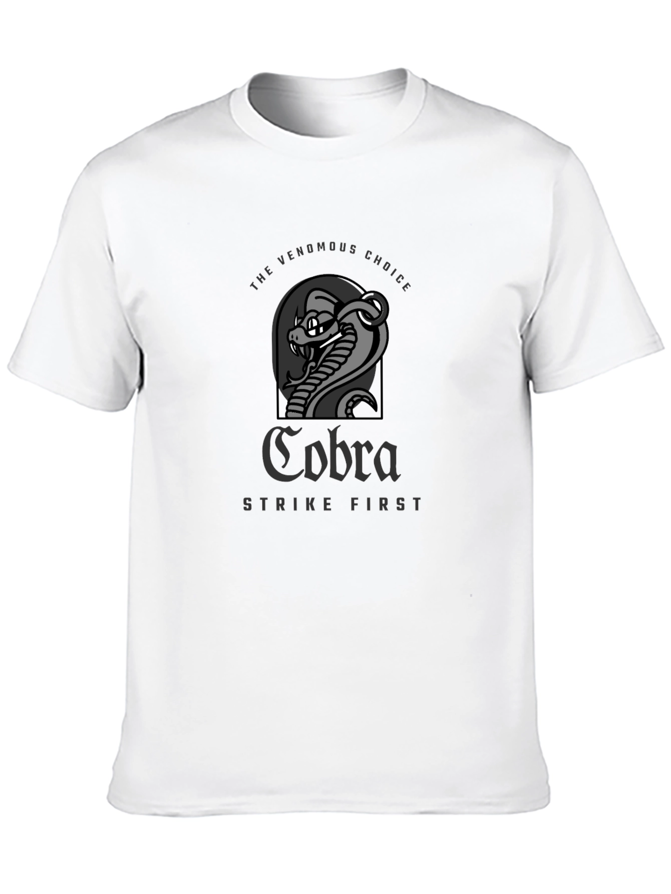 Black Venomous Cobra Strike First Graphic T-Shirt view 10