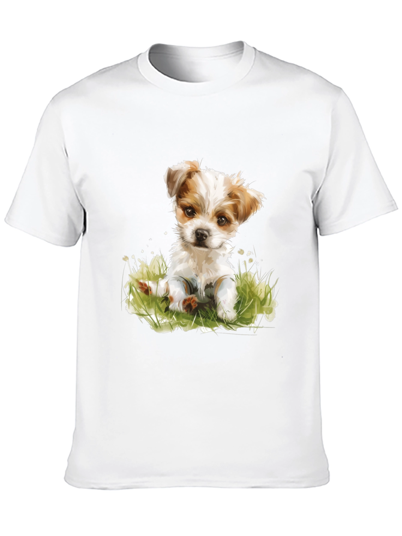 Black Cute Puppy Graphic T-Shirt - Black view 10