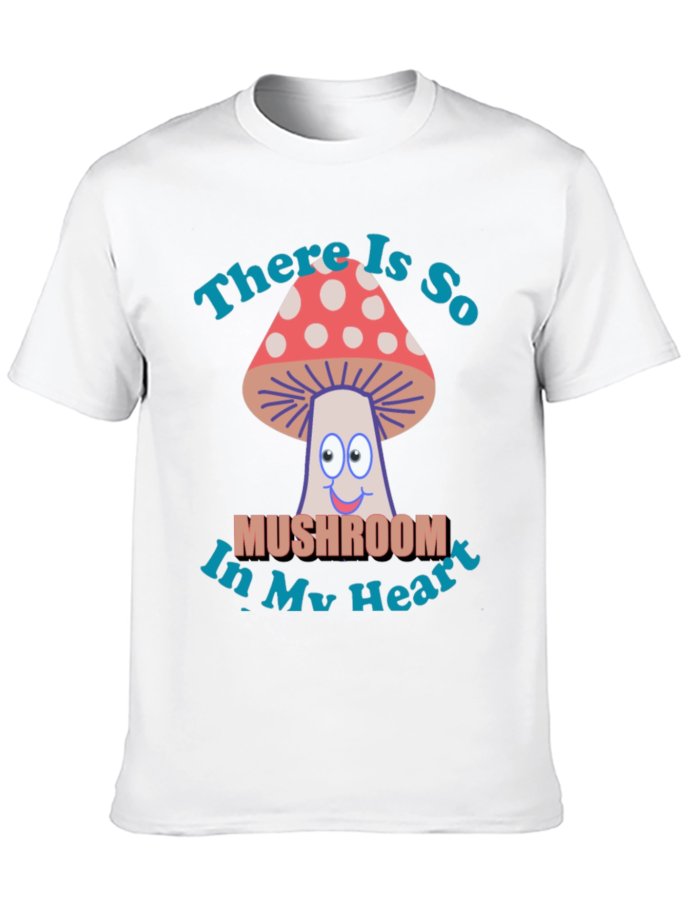Black Mushroom Heart T-Shirt - Funny Graphic Tee view 10
