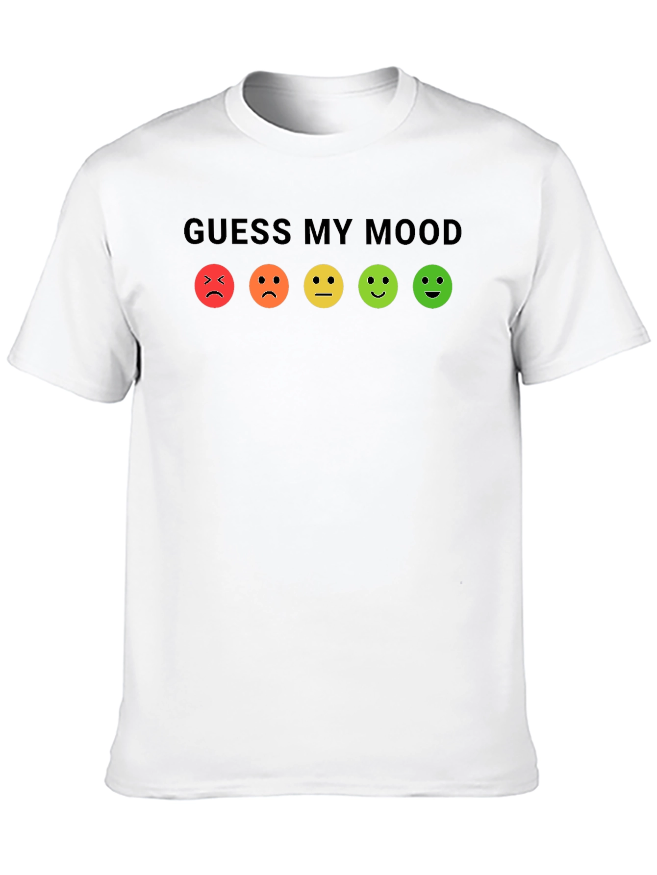 Black Guess My Mood T-Shirt - Funny Emoji Tee view 10