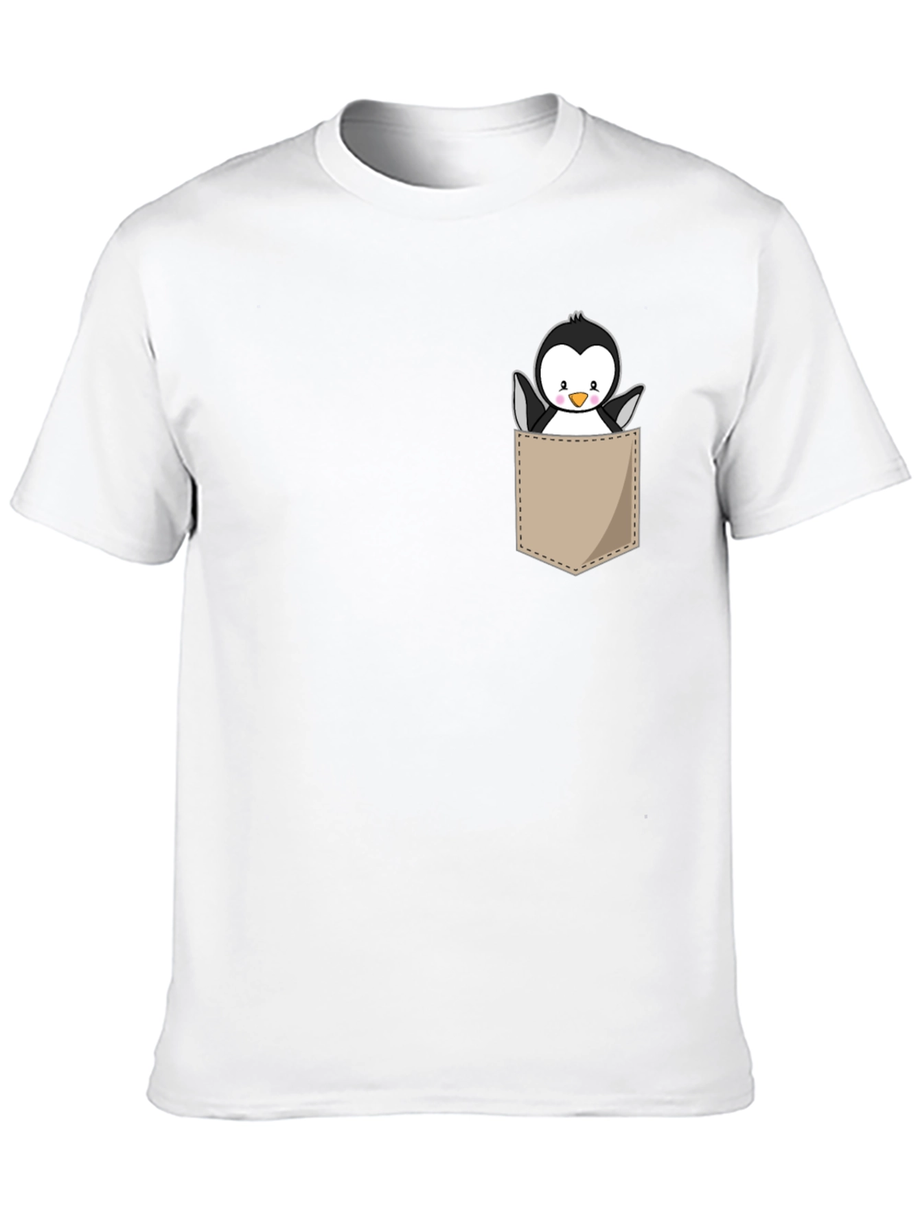 Black Cute Penguin Pocket Graphic Tee view 10