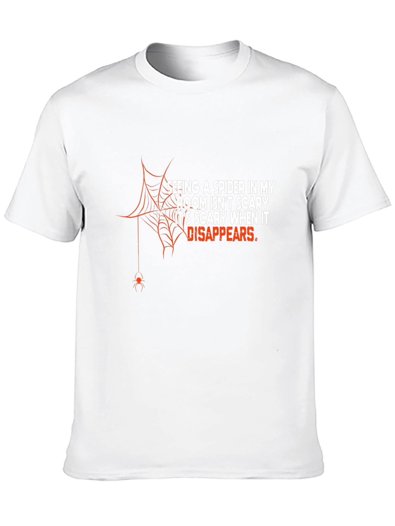 Black Funny Spider Disappears Graphic T-Shirt view 10