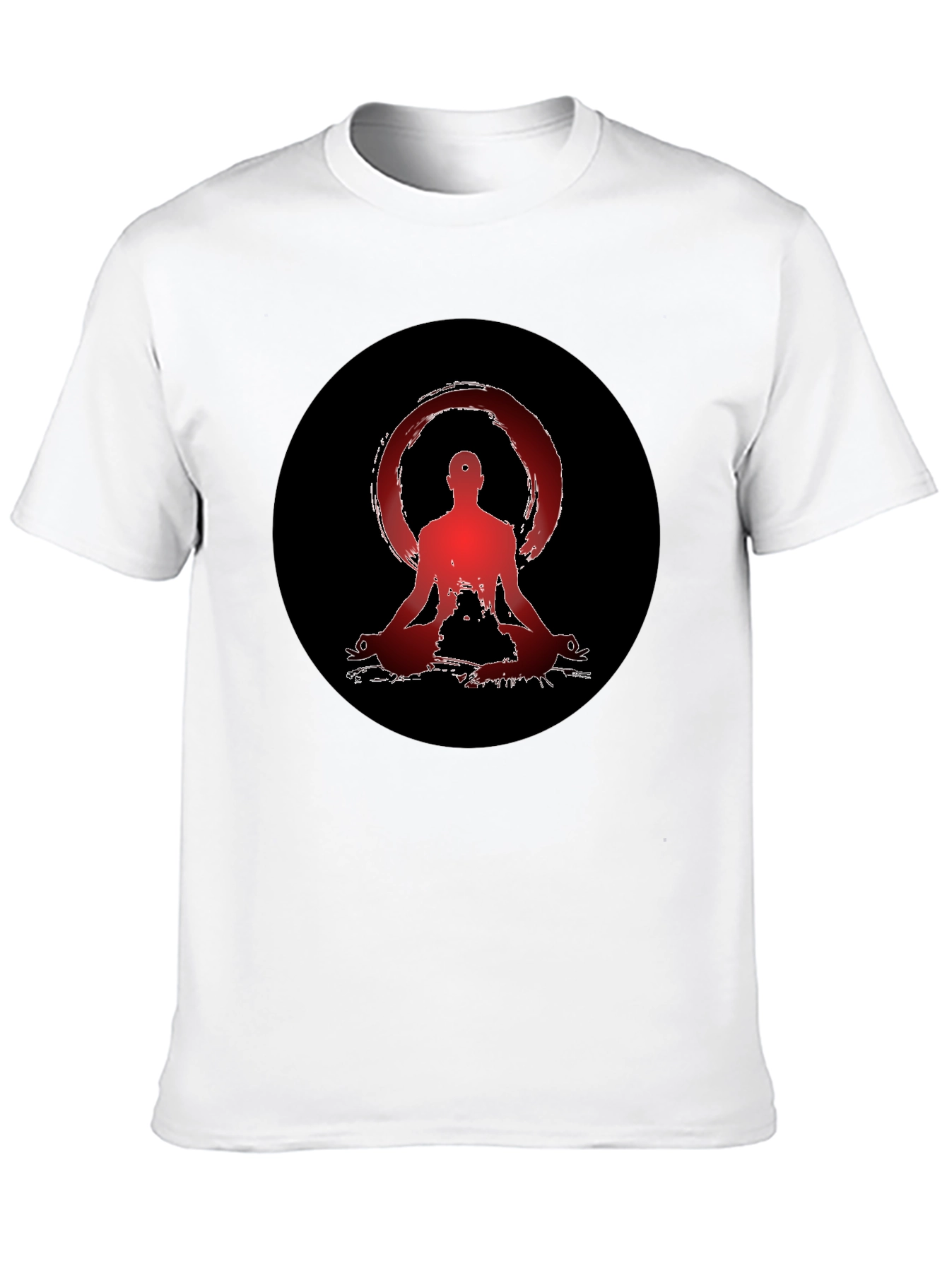 Black Zen Meditation Graphic Tee - Unisex Black T-Shirt view 10