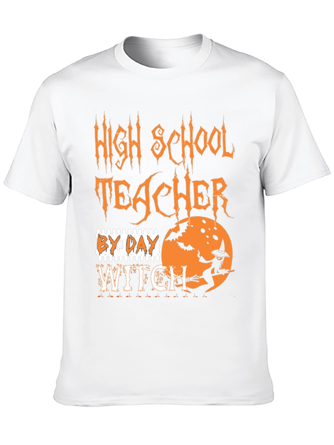 Black High School Teacher By Day Witch T-Shirt Halloween view 10