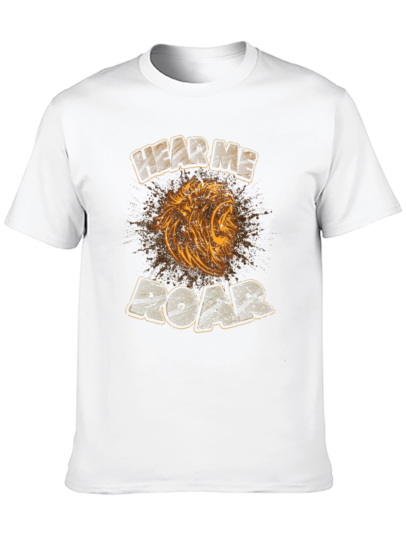 Black Hear Me Roar T-Shirt - Lion Graphic Tee view 10