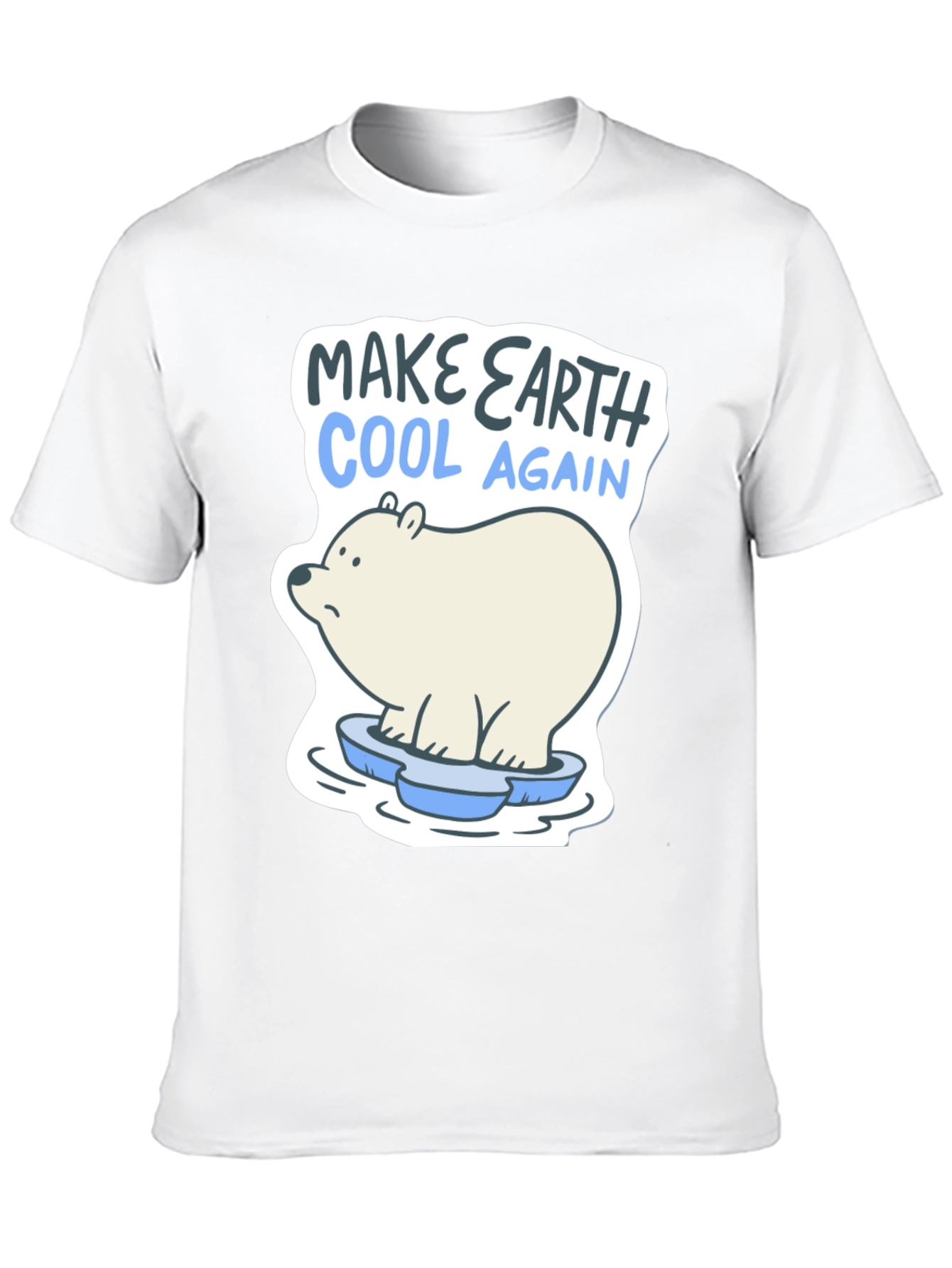 Black Make Earth Cool Again Polar Bear T-Shirt view 10