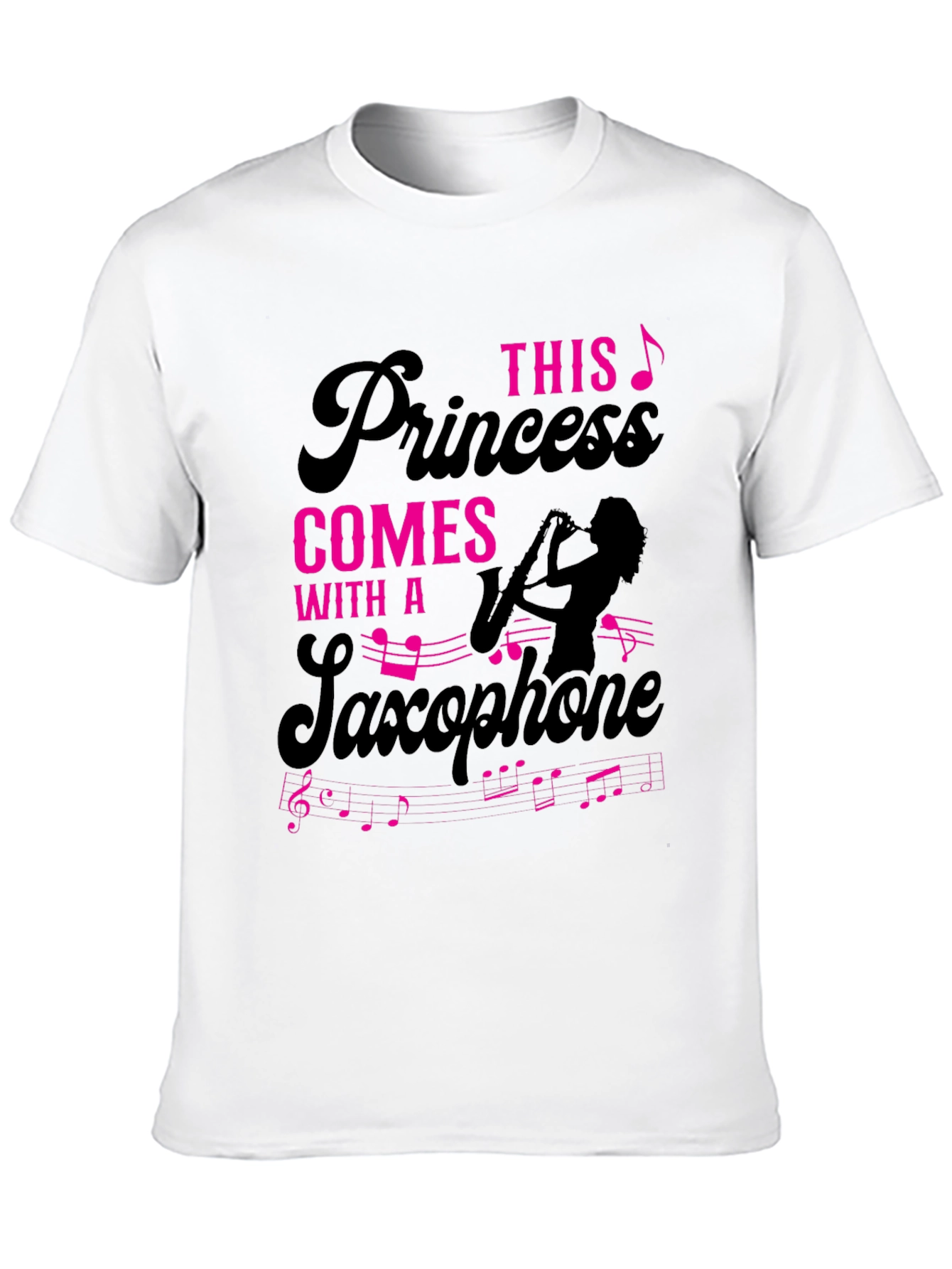 Black Princess Saxophone T-Shirt - Musician Tee view 10