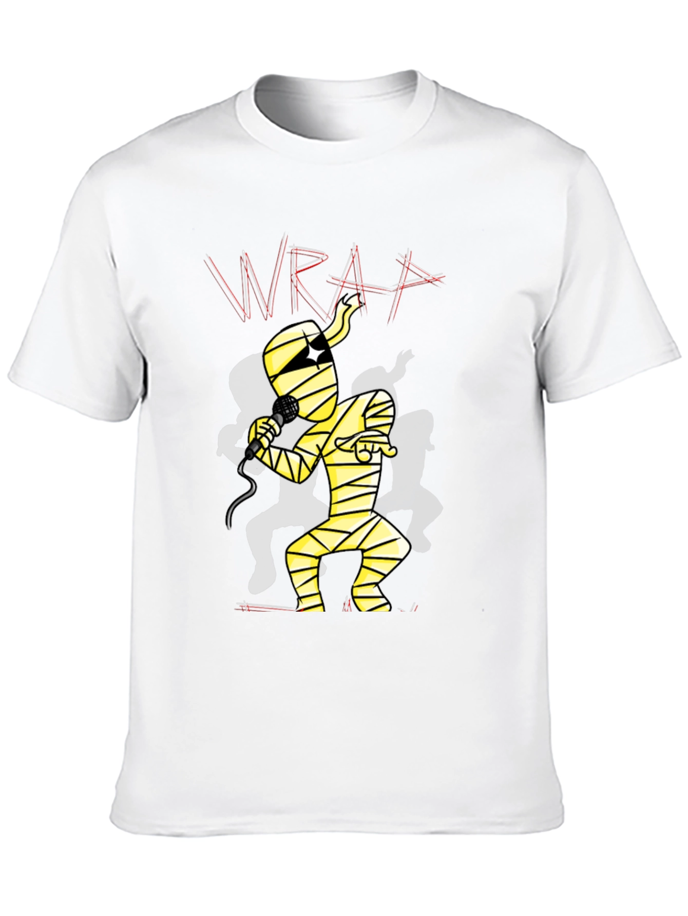 Black Mummy Rapper Graphic Tee - Black Cotton T-Shirt view 10