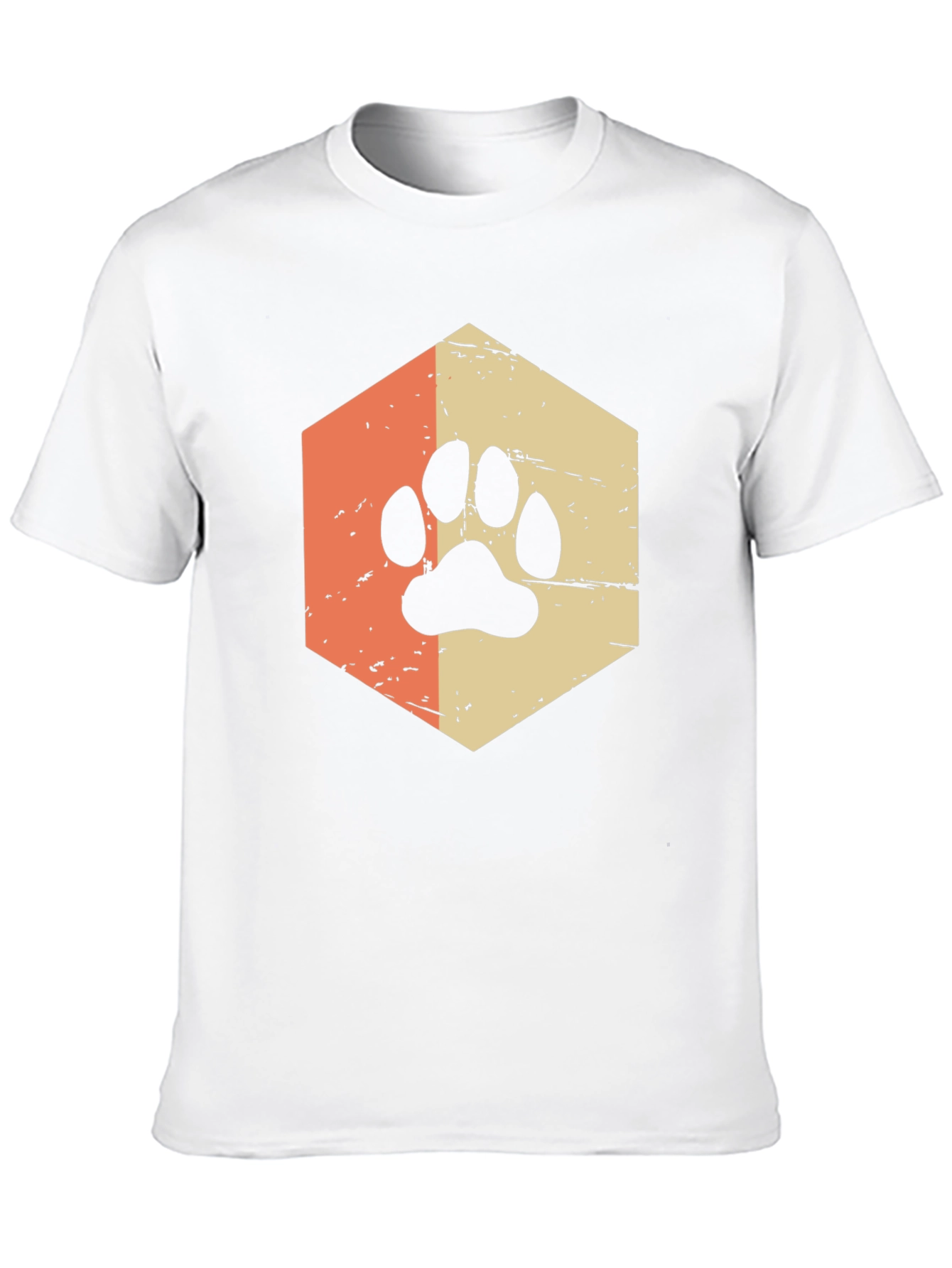 Black Retro Paw Print Graphic Tee - Black view 10