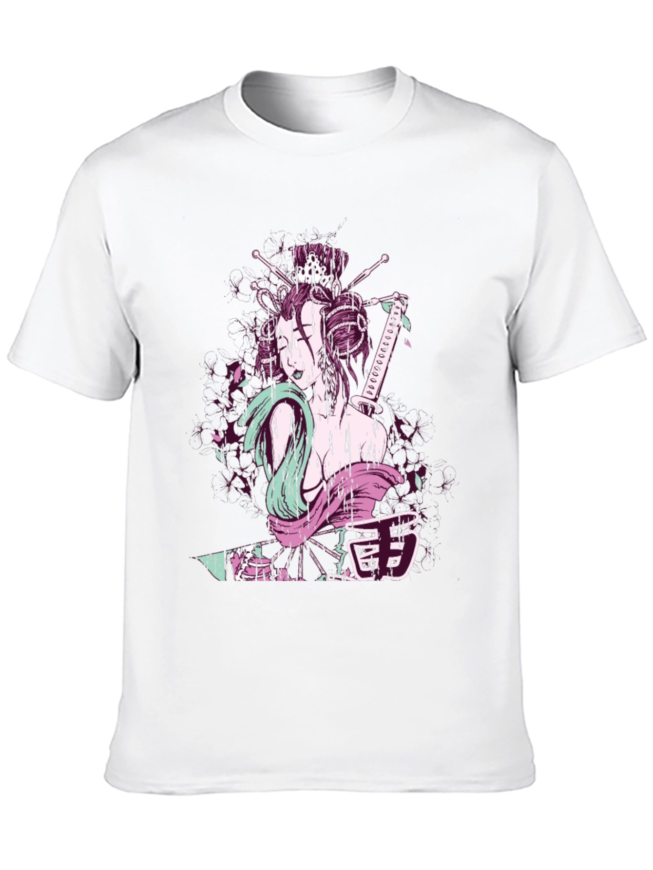 Black Geisha Graphic Tee - Samurai Style view 10