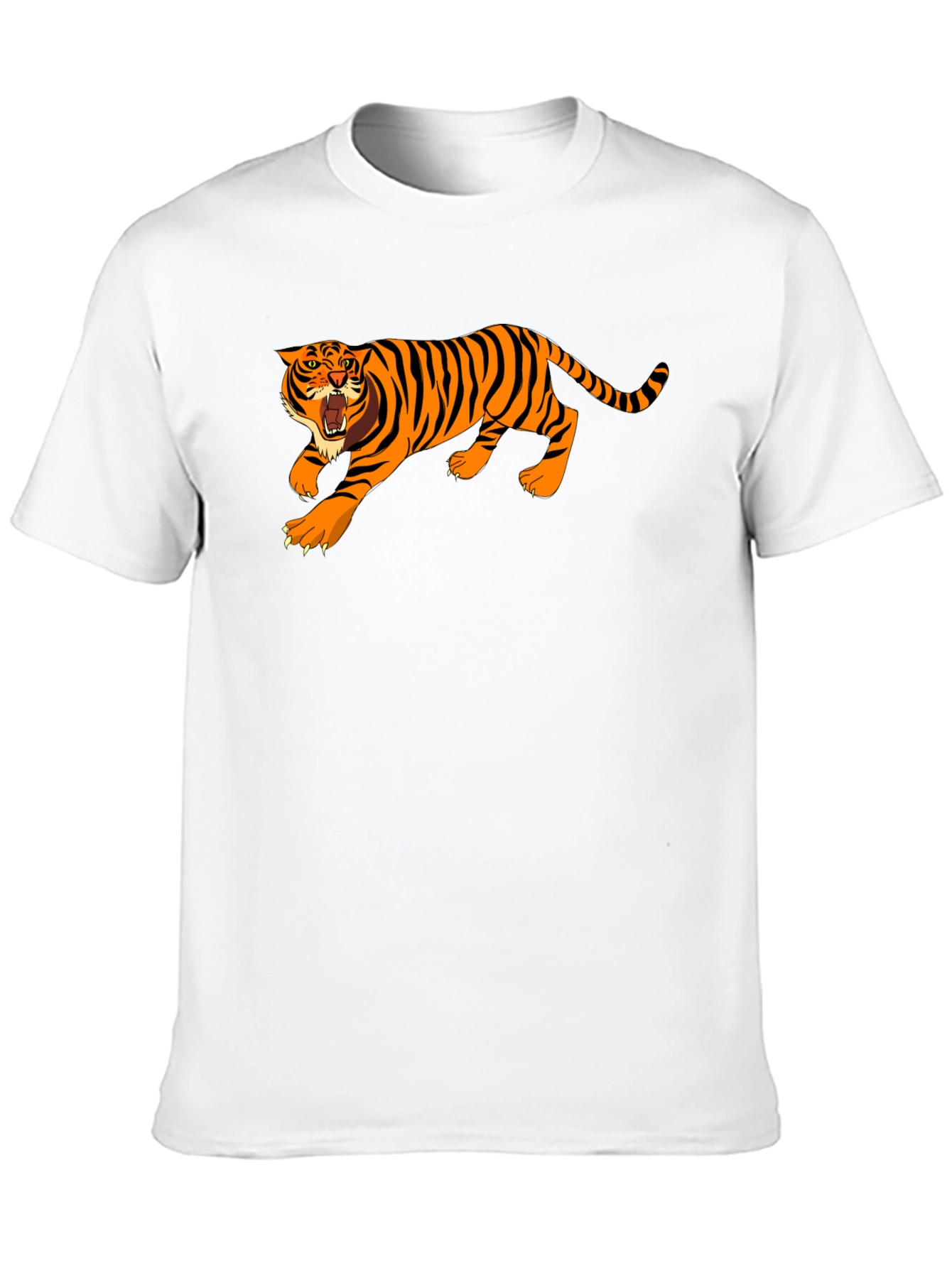 Black Roaring Tiger Graphic T-Shirt view 10