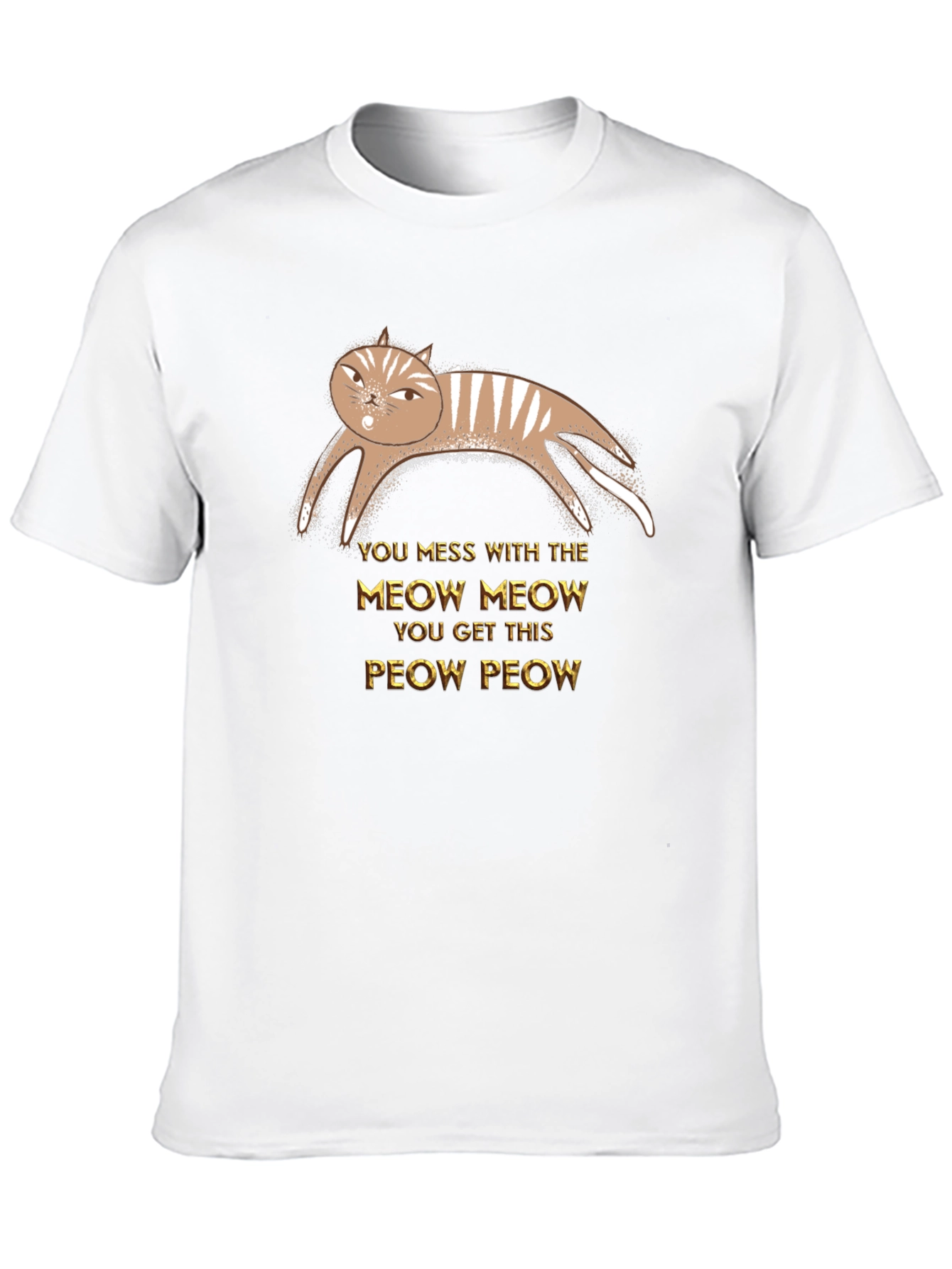 Black You Mess With Meow Cat Graphic Tee view 10