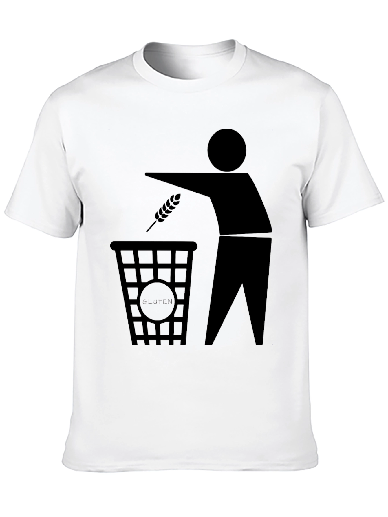 Gluten Free T-Shirt - Black, Symbolic Design - 10