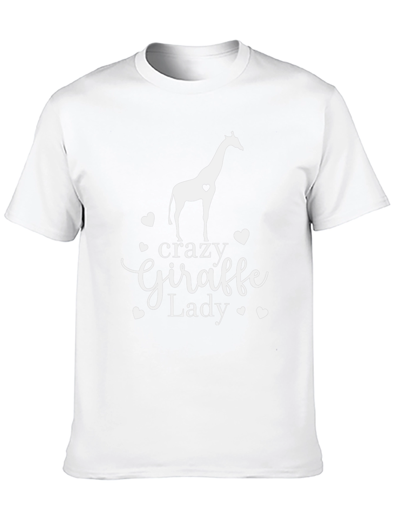 Black Crazy Giraffe Lady T-Shirt - Women's Animal Lover Tee view 10
