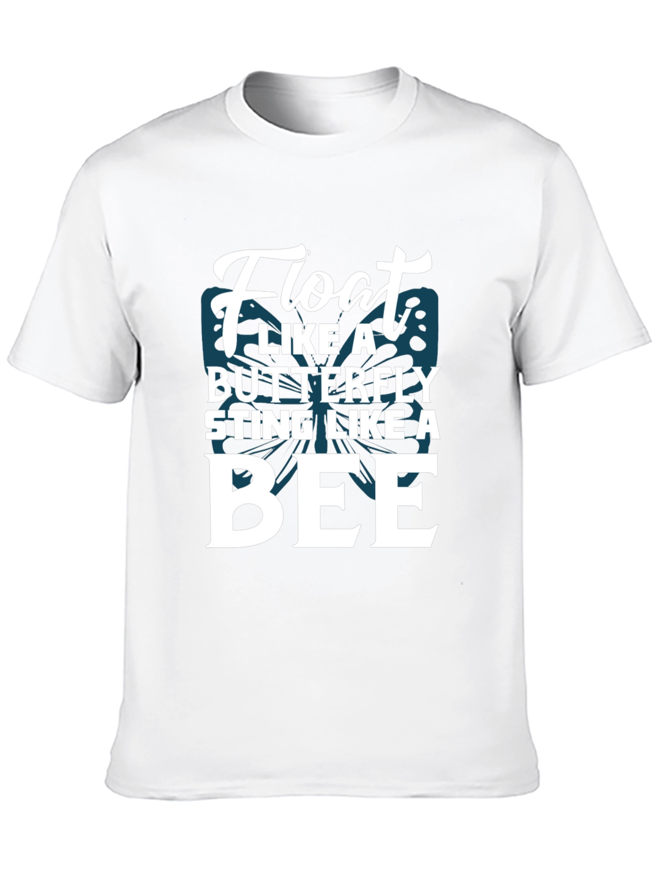 Black Float Like a Butterfly Sting Like A Bee Graphic Tee view 10