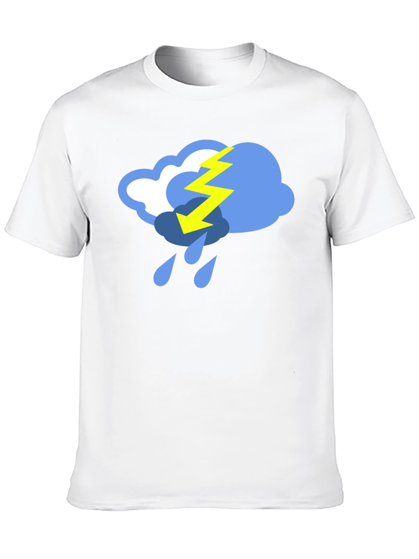 Black Stormy Weather Graphic Tee - Black Cotton T-Shirt view 10