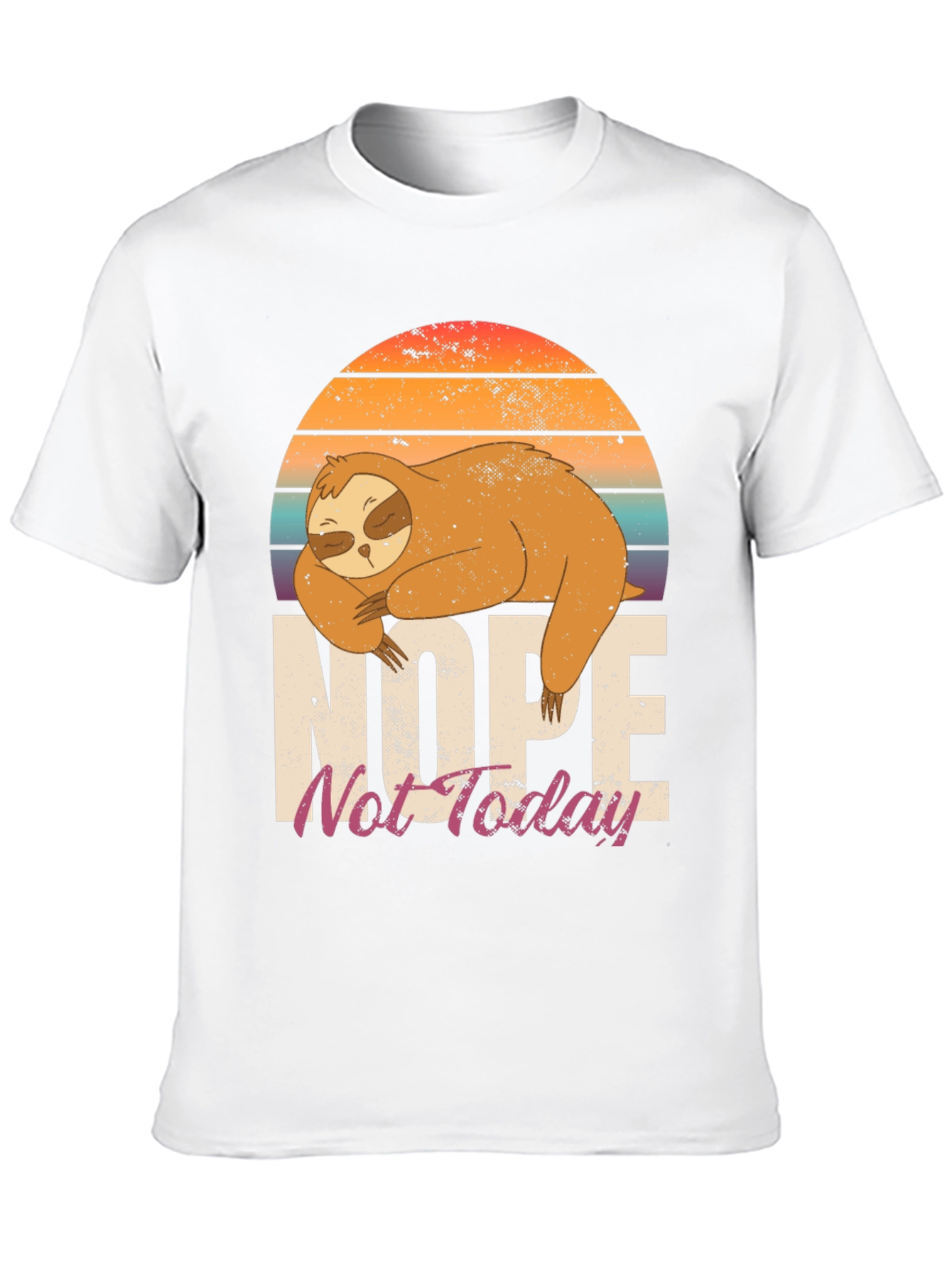 Black Nope Not Today Sloth Graphic Tee view 10