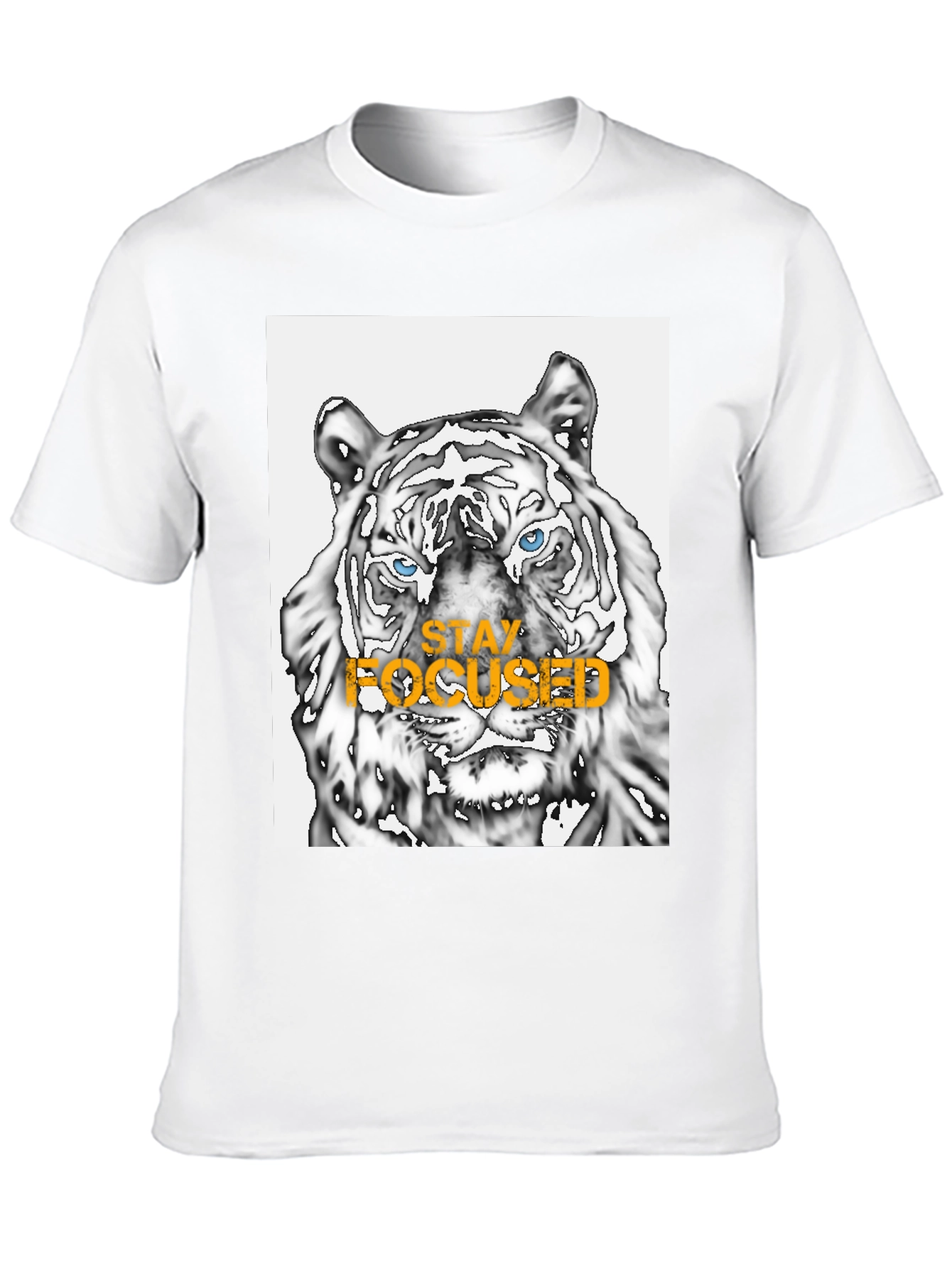 Black Stay Focused Tiger Graphic Tee - Black view 10