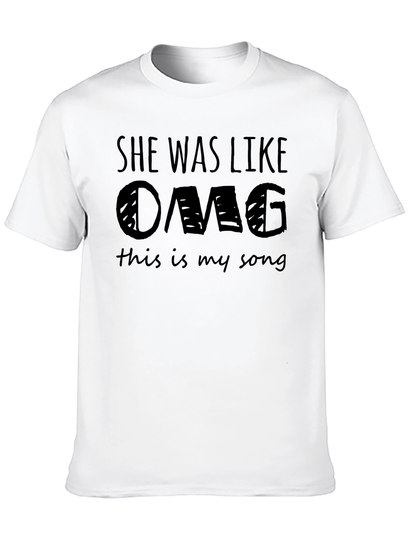 Black She Was Like OMG T-Shirt view 10
