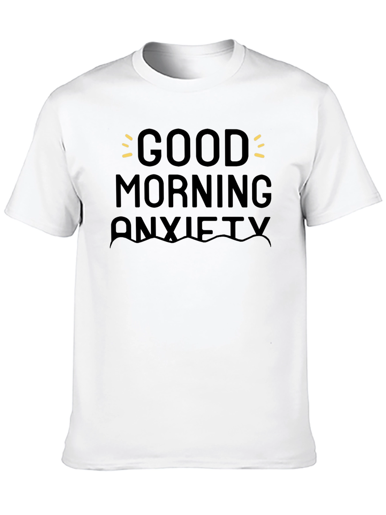 Black Good Morning Anxiety Graphic Tee - Black view 10