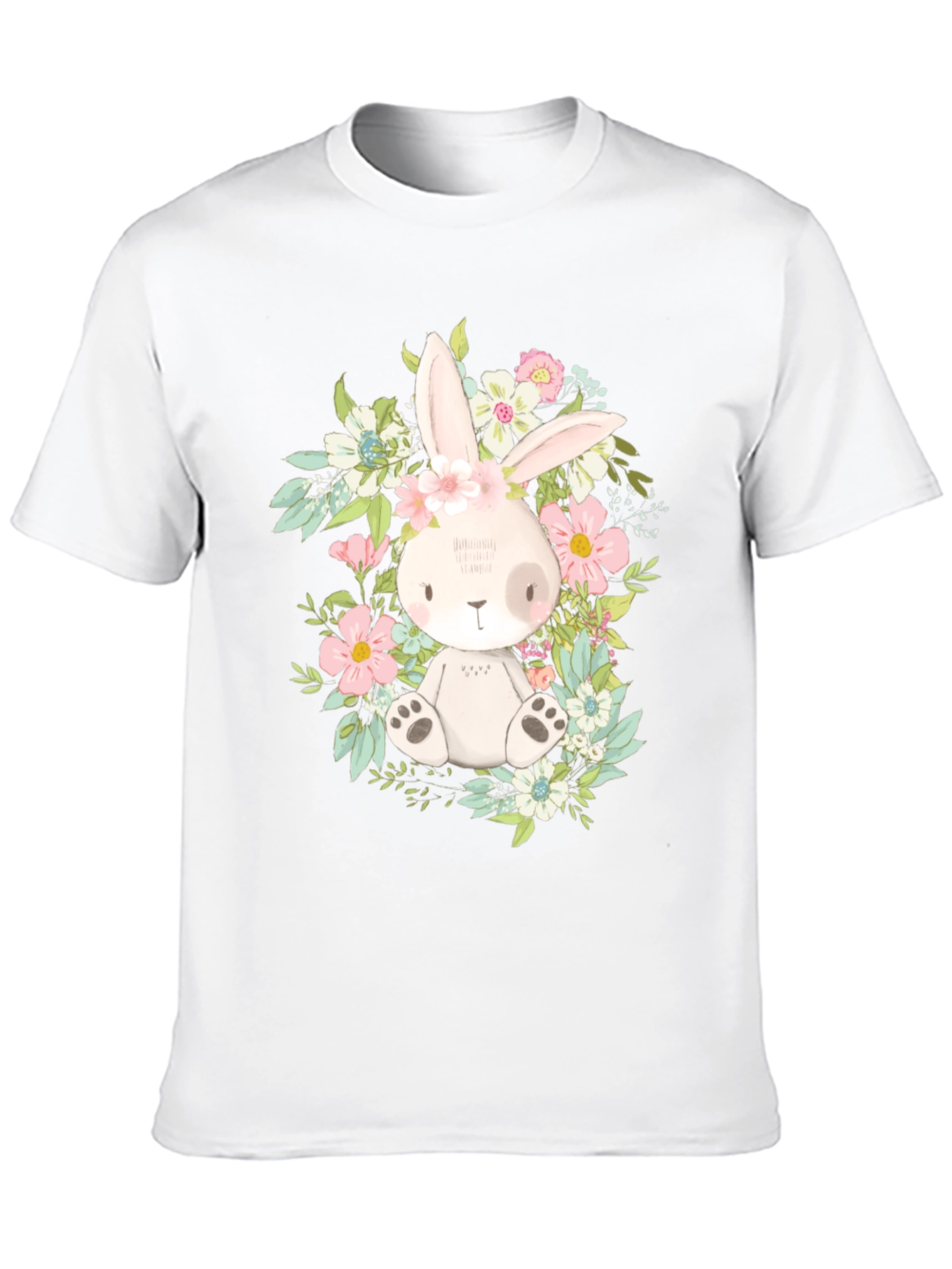 Black Floral Bunny Graphic Tee view 10