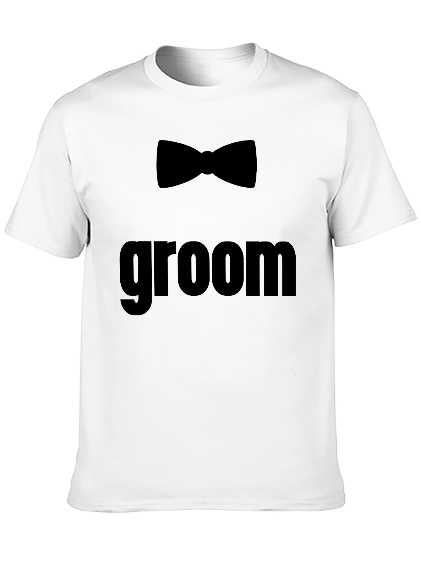 Black Groom Bow Tie T-Shirt - Wedding Party Tee view 10