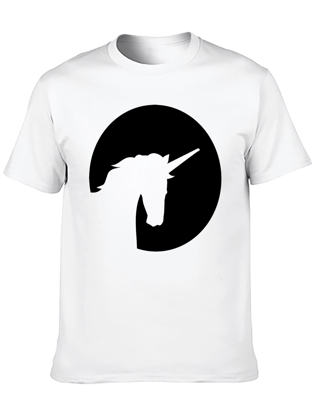 Black Unicorn Silhouette Black T-Shirt view 10