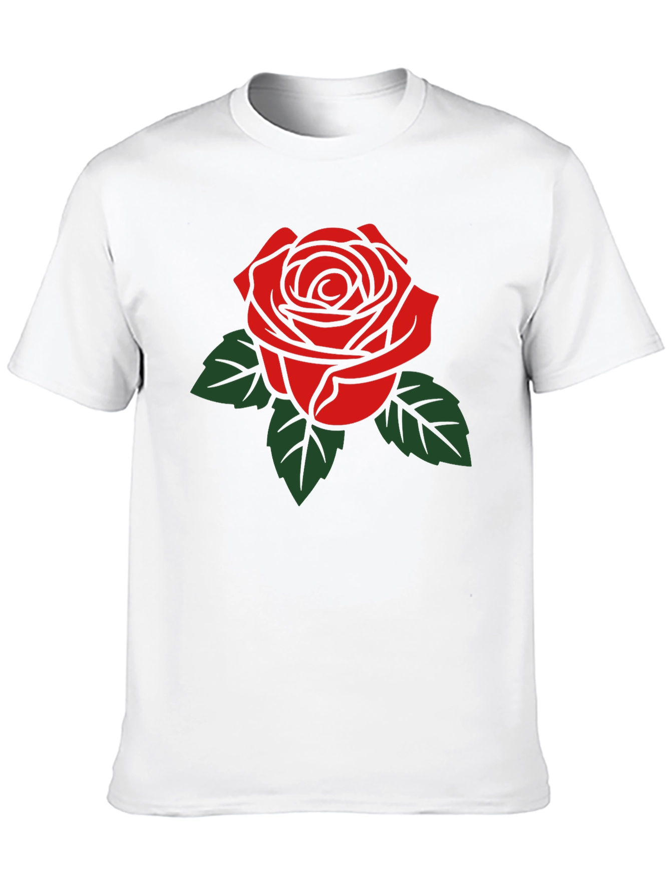 Black Bold Rose Graphic Tee - Classic Black T-Shirt view 10