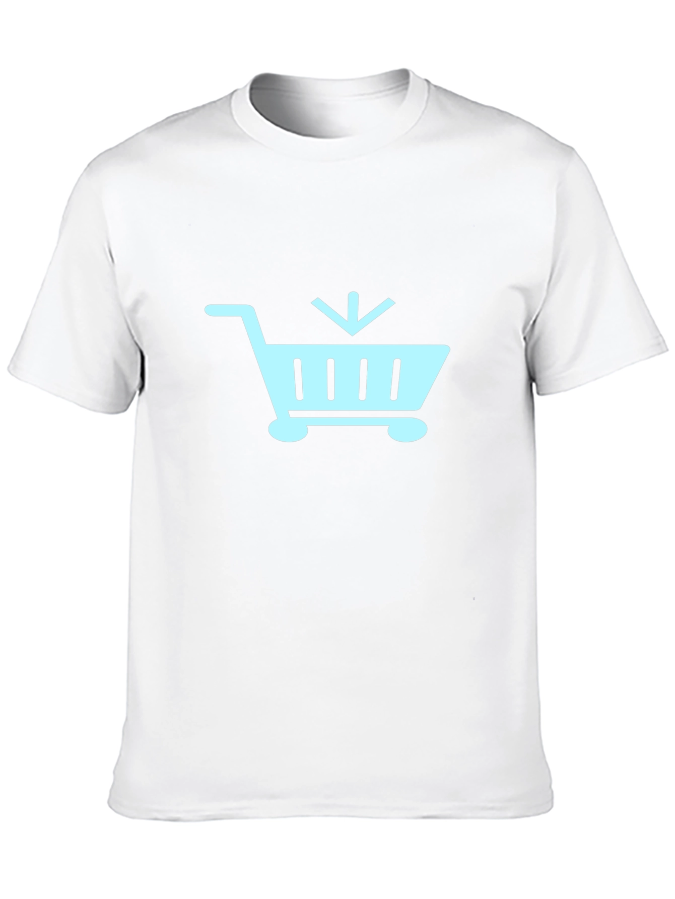 Black T-Shirt with Shopping Cart Design - 10