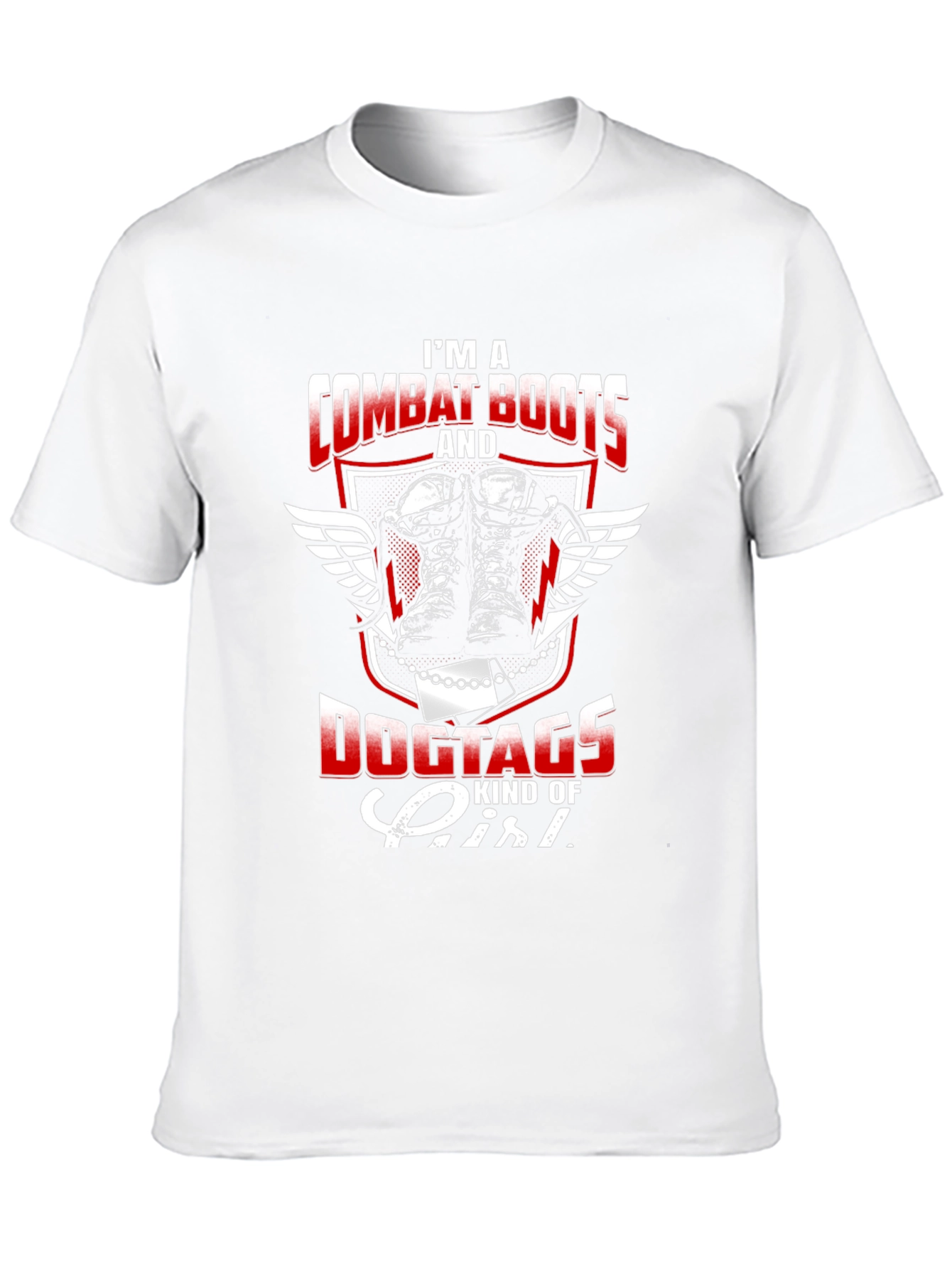 Black Combat Boots & Dogtags Kind of Girl Tee view 10