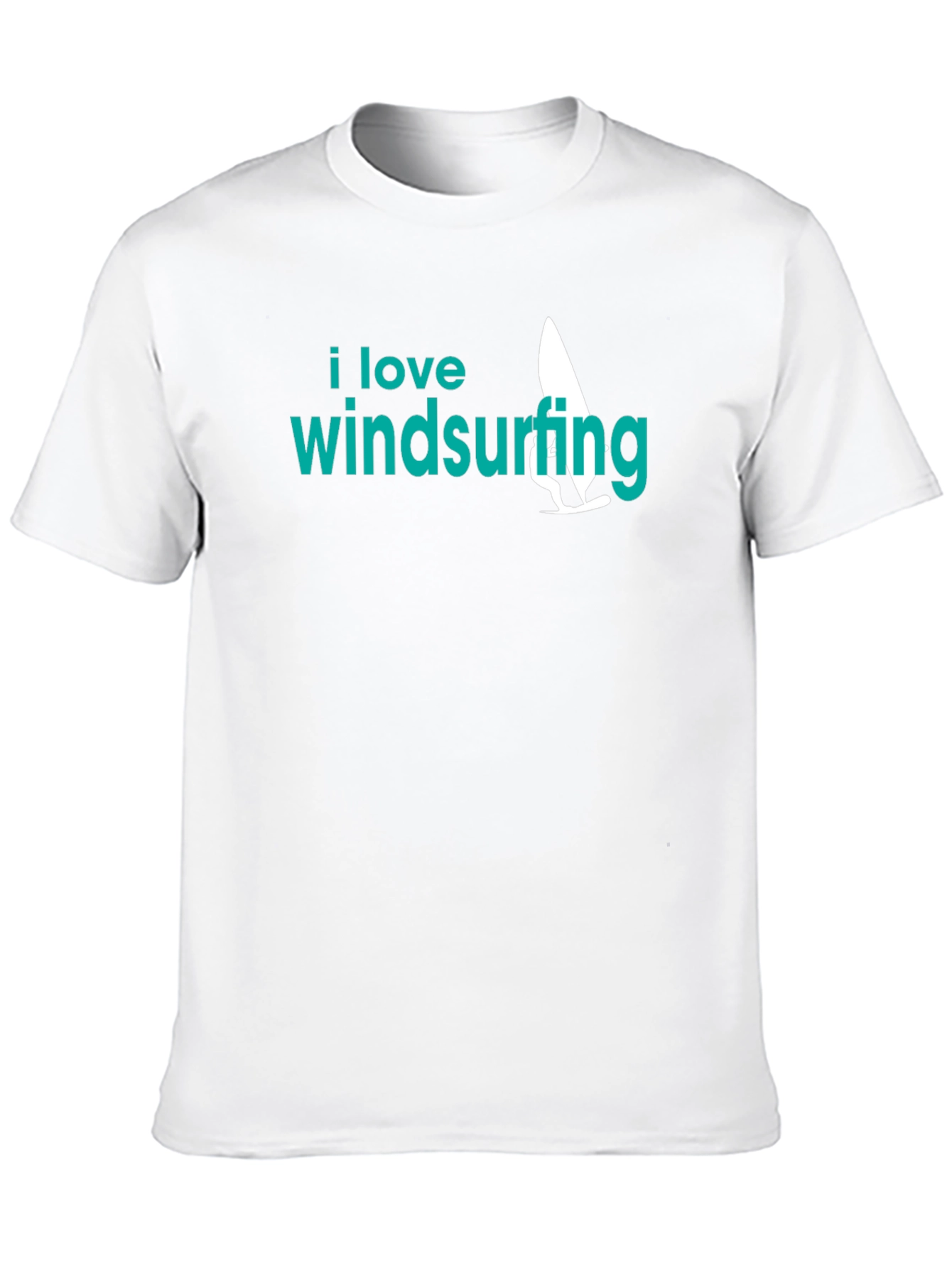 Black I Love Windsurfing Black Graphic Tee view 10