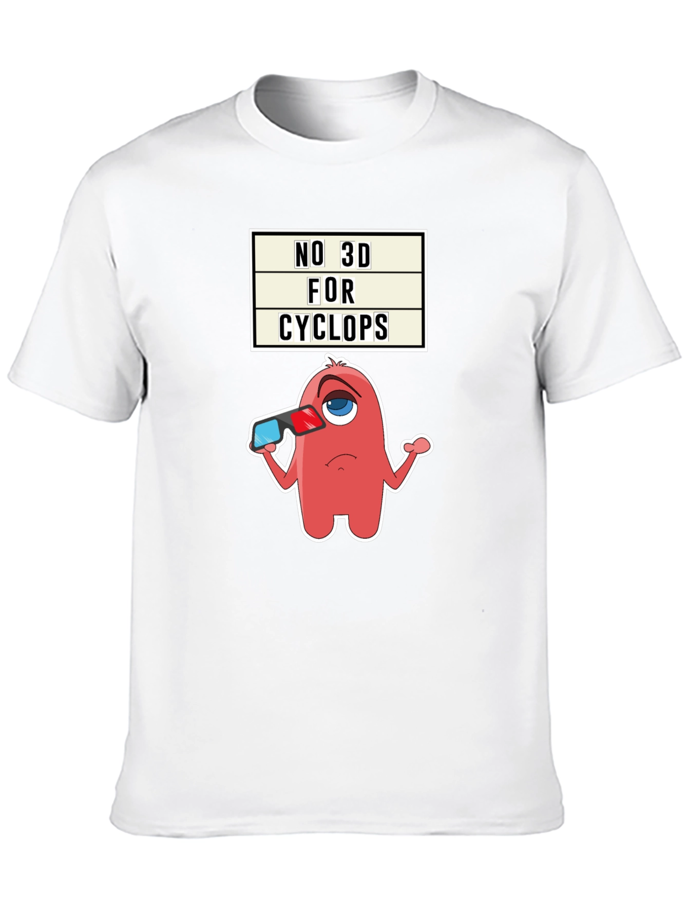 Black No 3D For Cyclops Graphic Tee view 10