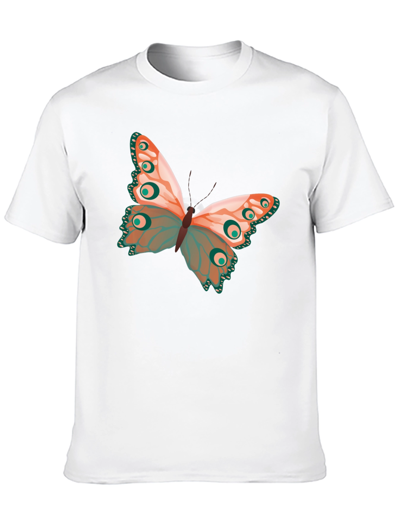 Black Butterfly Graphic Print Crew Neck T-Shirt view 10