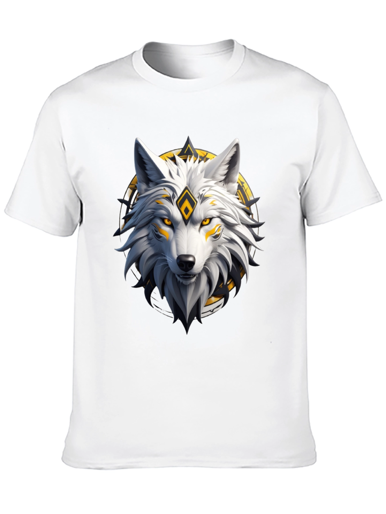Black Wolf Graphic Print Crew Neck T-Shirt view 10