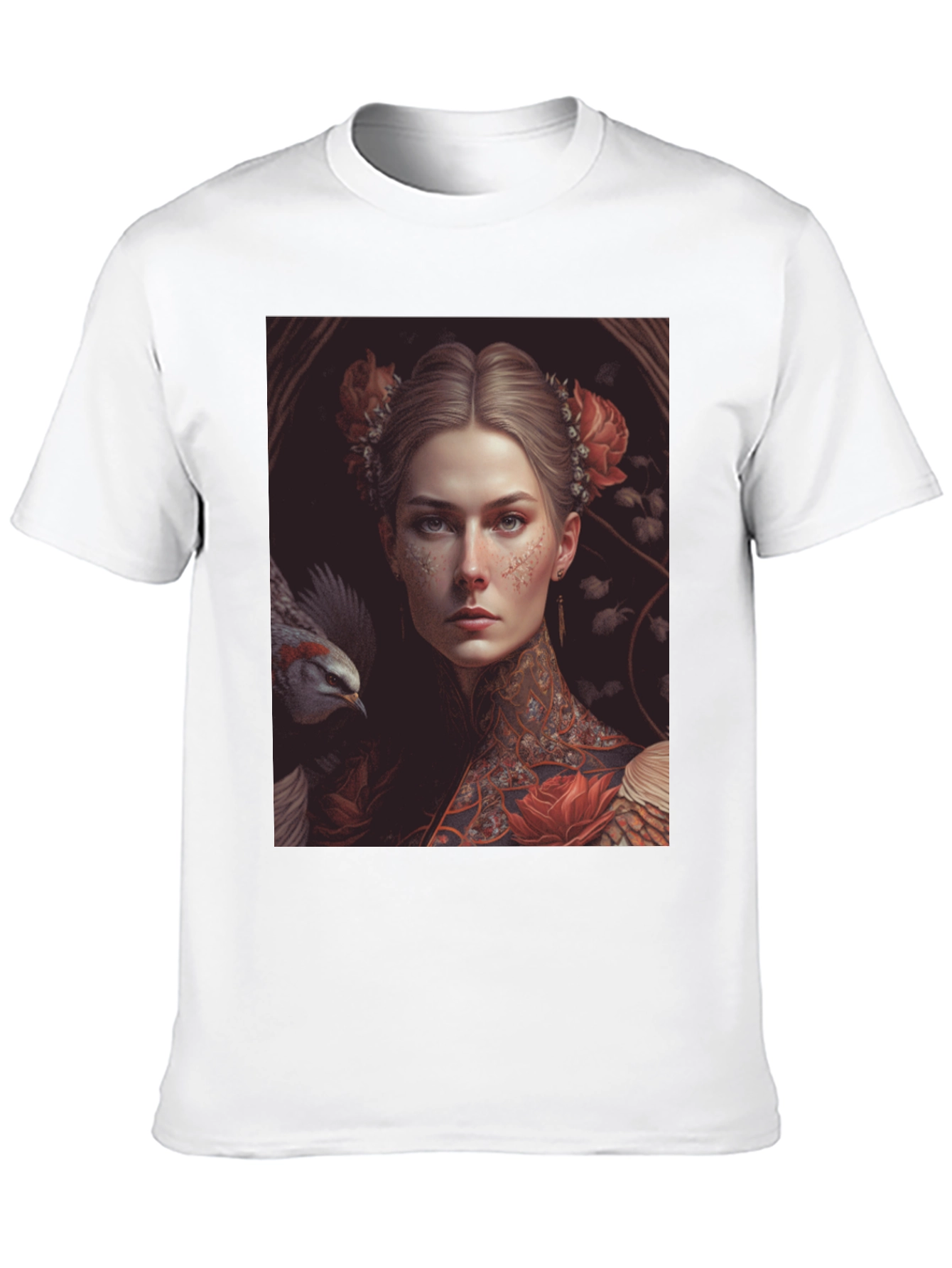 Black Floral Renaissance T-Shirt view 10
