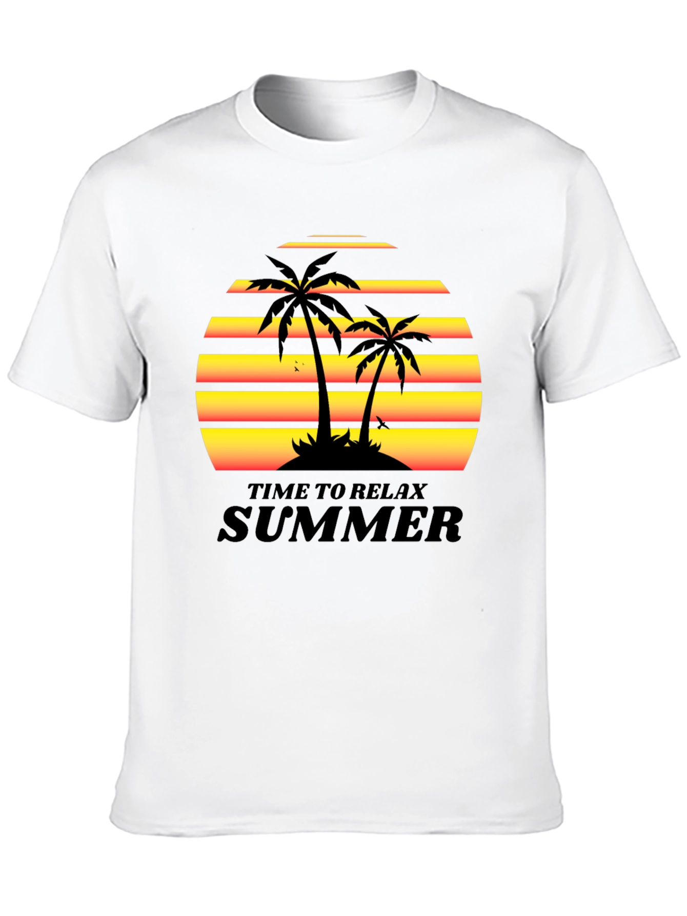 Summer Vibes Black T-Shirt - Time to Relax - 10