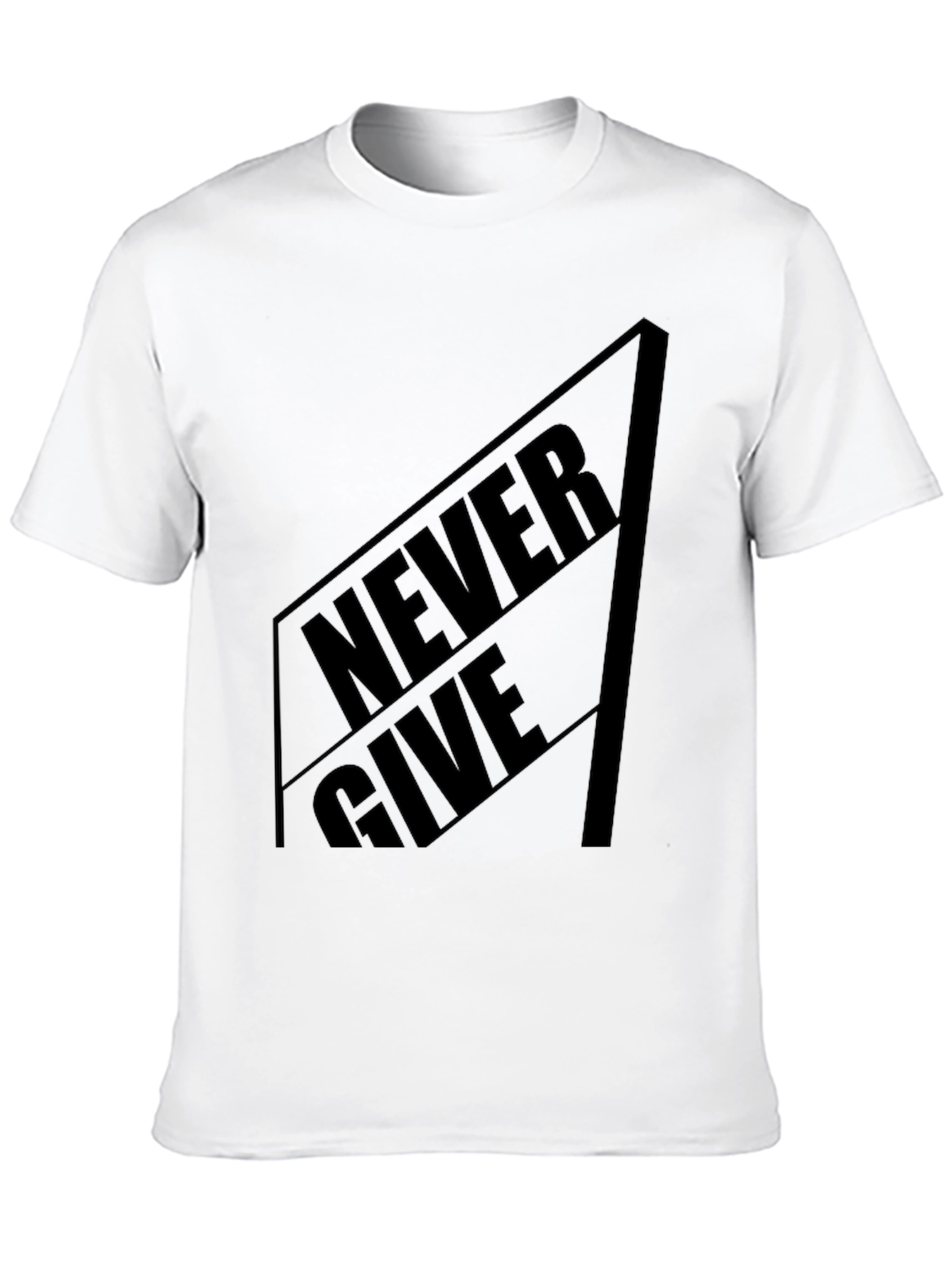 Black Never Give Black Graphic Tee - Stylish Menswear view 10
