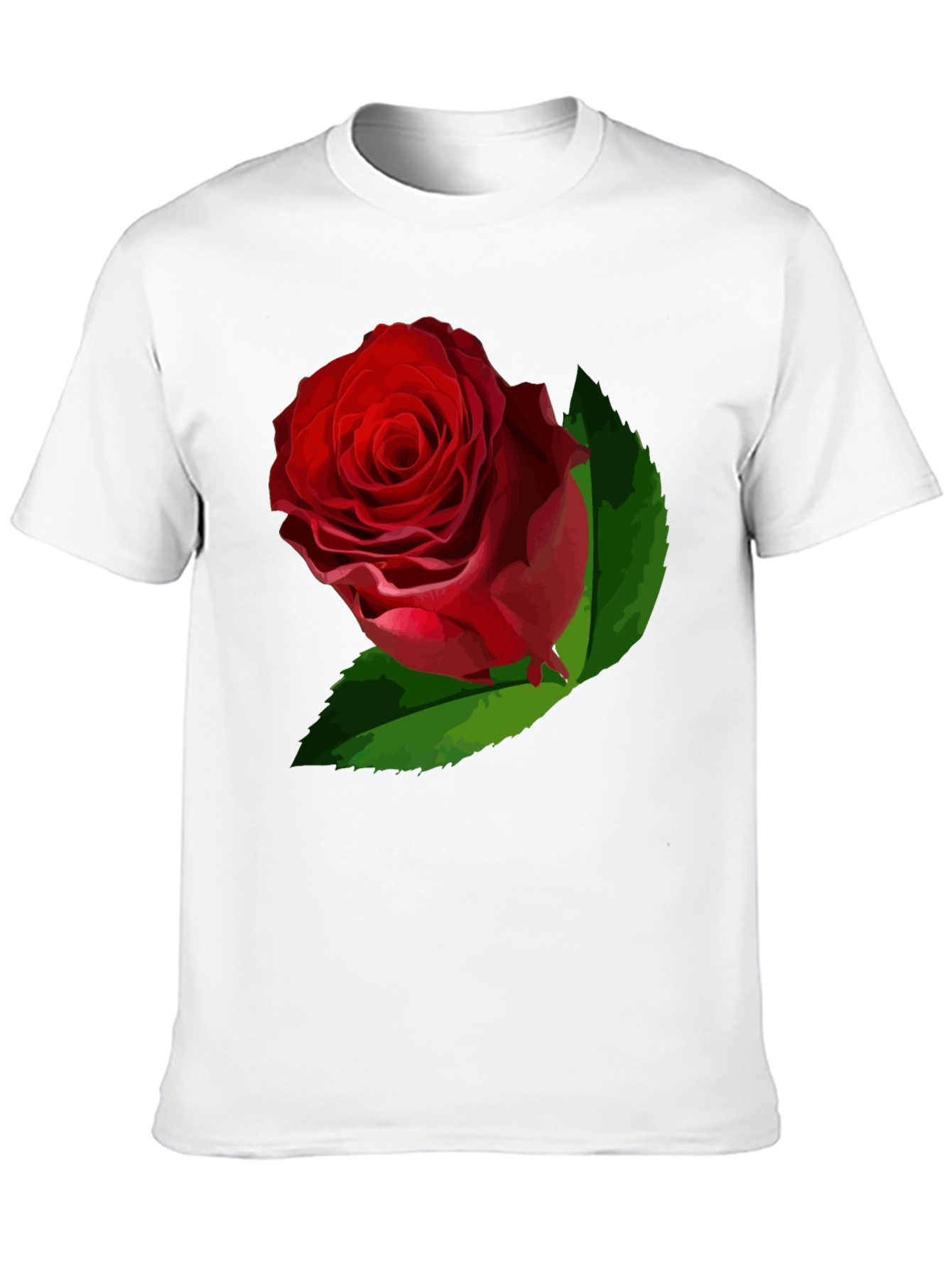 Black Bold Rose Graphic Tee - Black Cotton Casual Shirt view 10