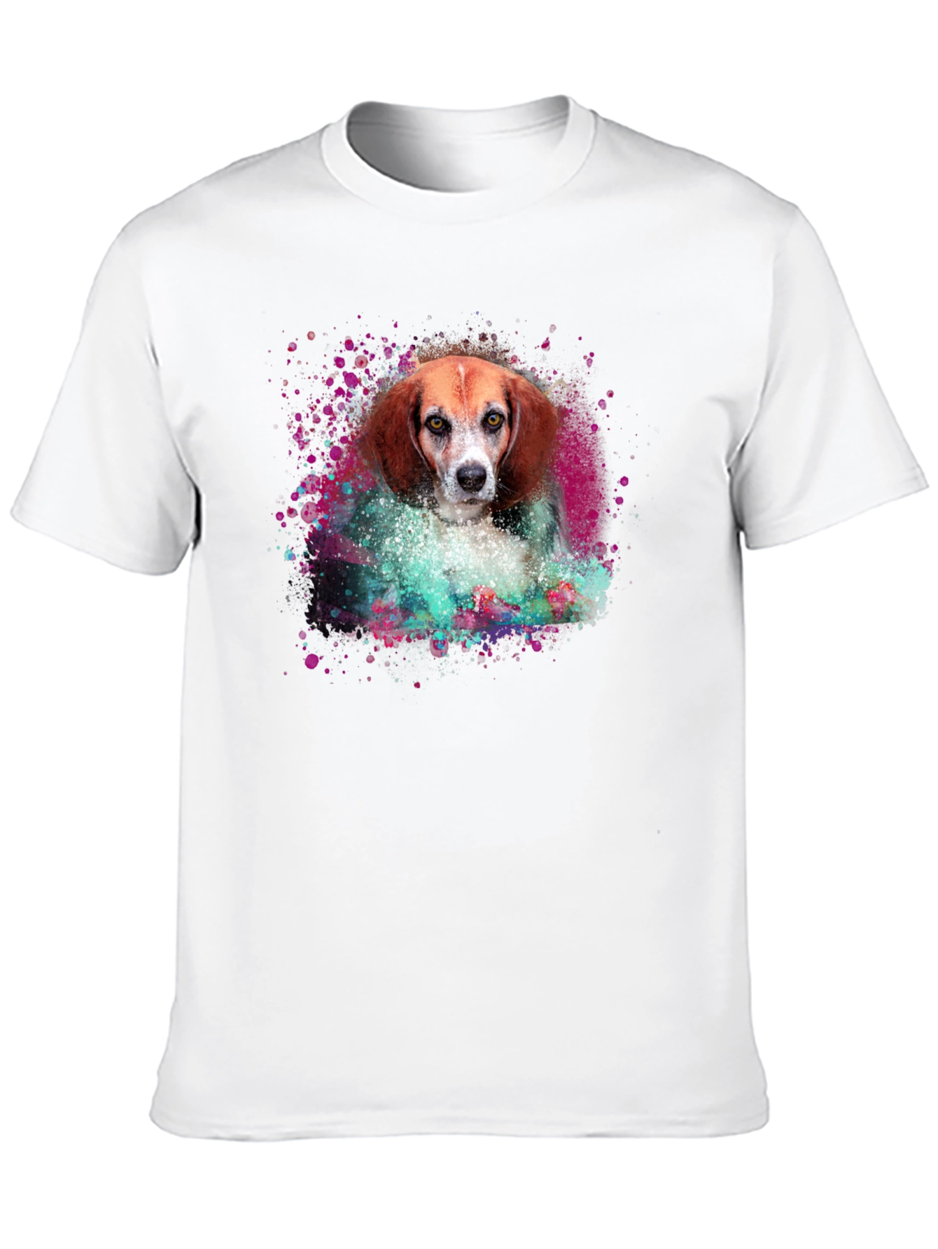 Black Dog Art T-Shirt - Beagle Portrait Tee view 10