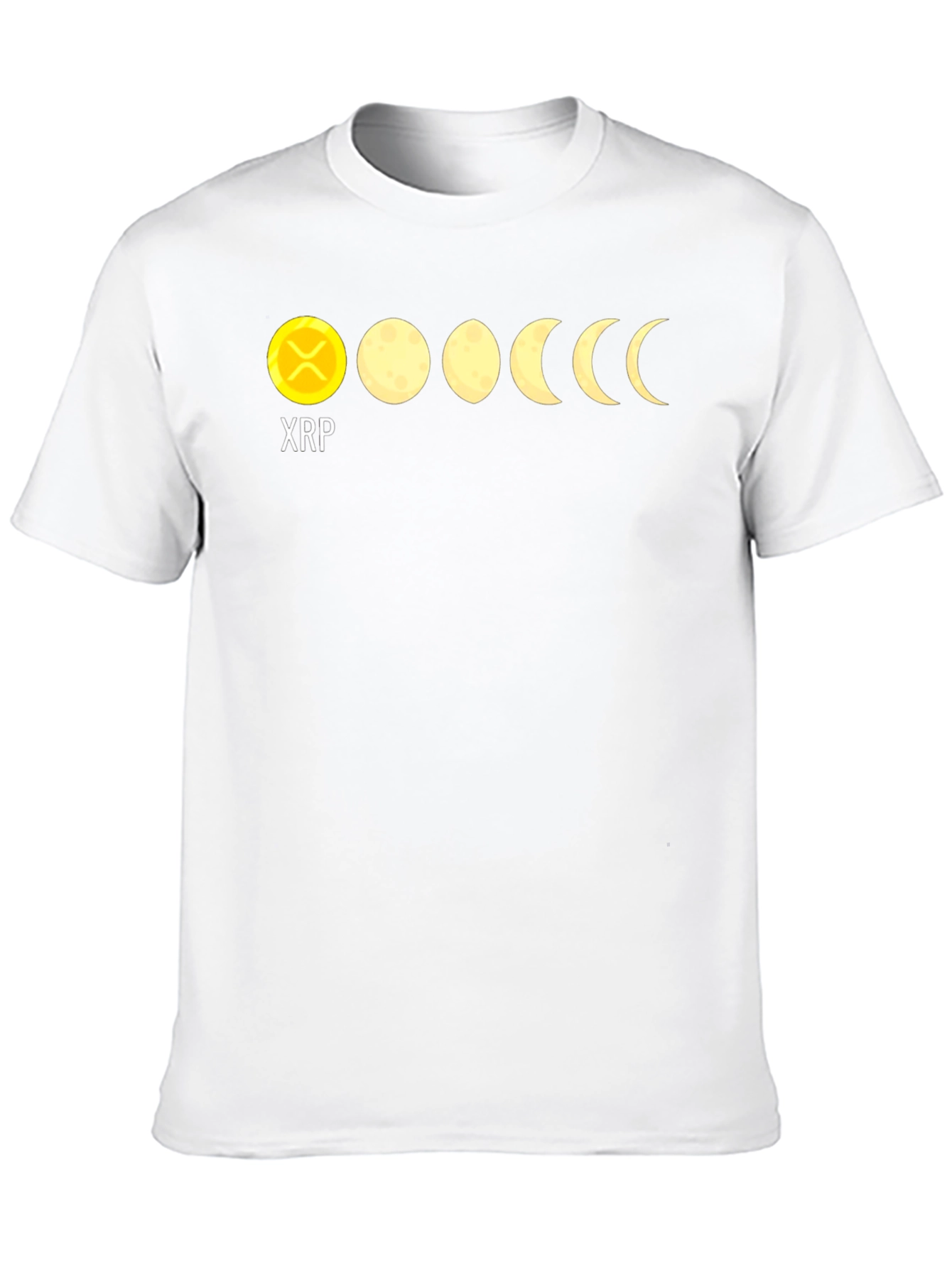 Black XRP Moon Phases Black Graphic T-Shirt view 10