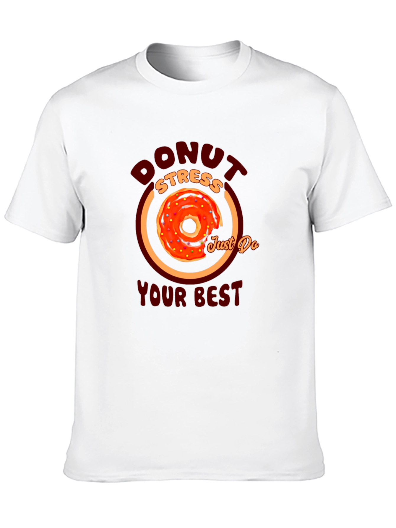 Black Donut Stress Graphic T-Shirt - Motivational Tee view 10