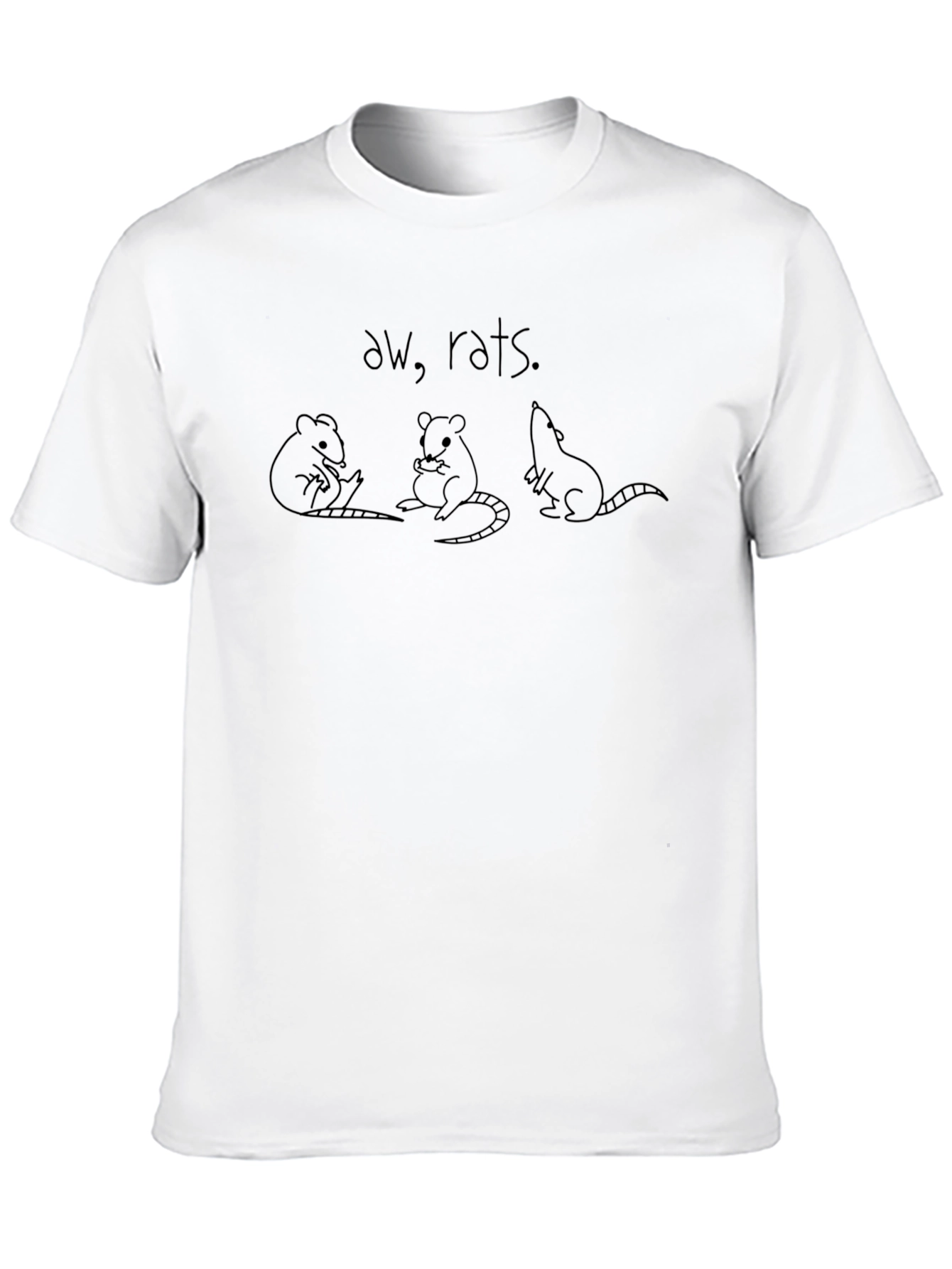 Black Aw, Rats! Graphic Tee - Unique Rat Design view 10
