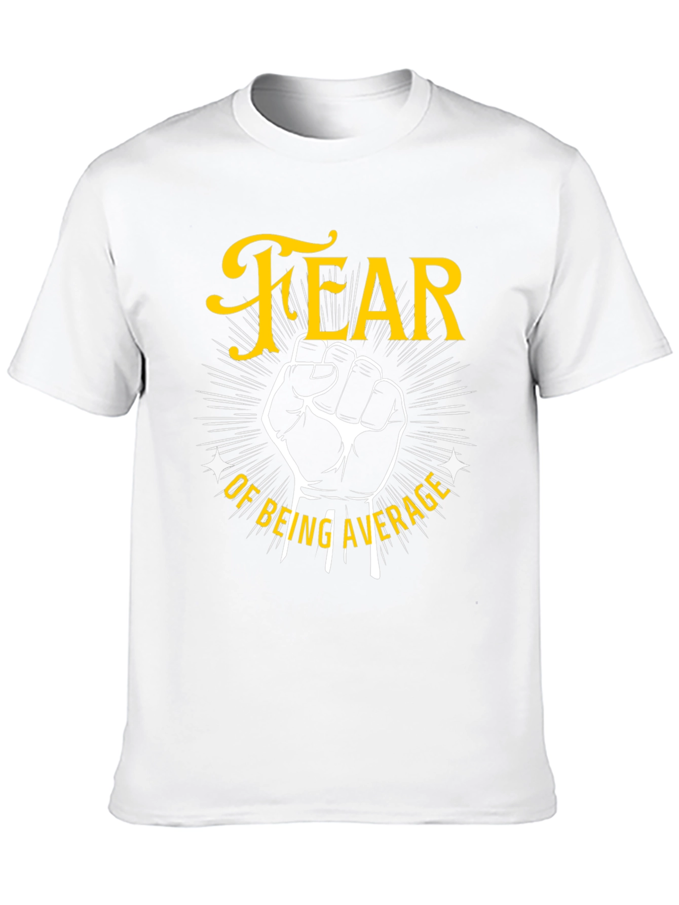 Black Fear of Being Average Graphic Tee - Motivational T-Shirt view 10