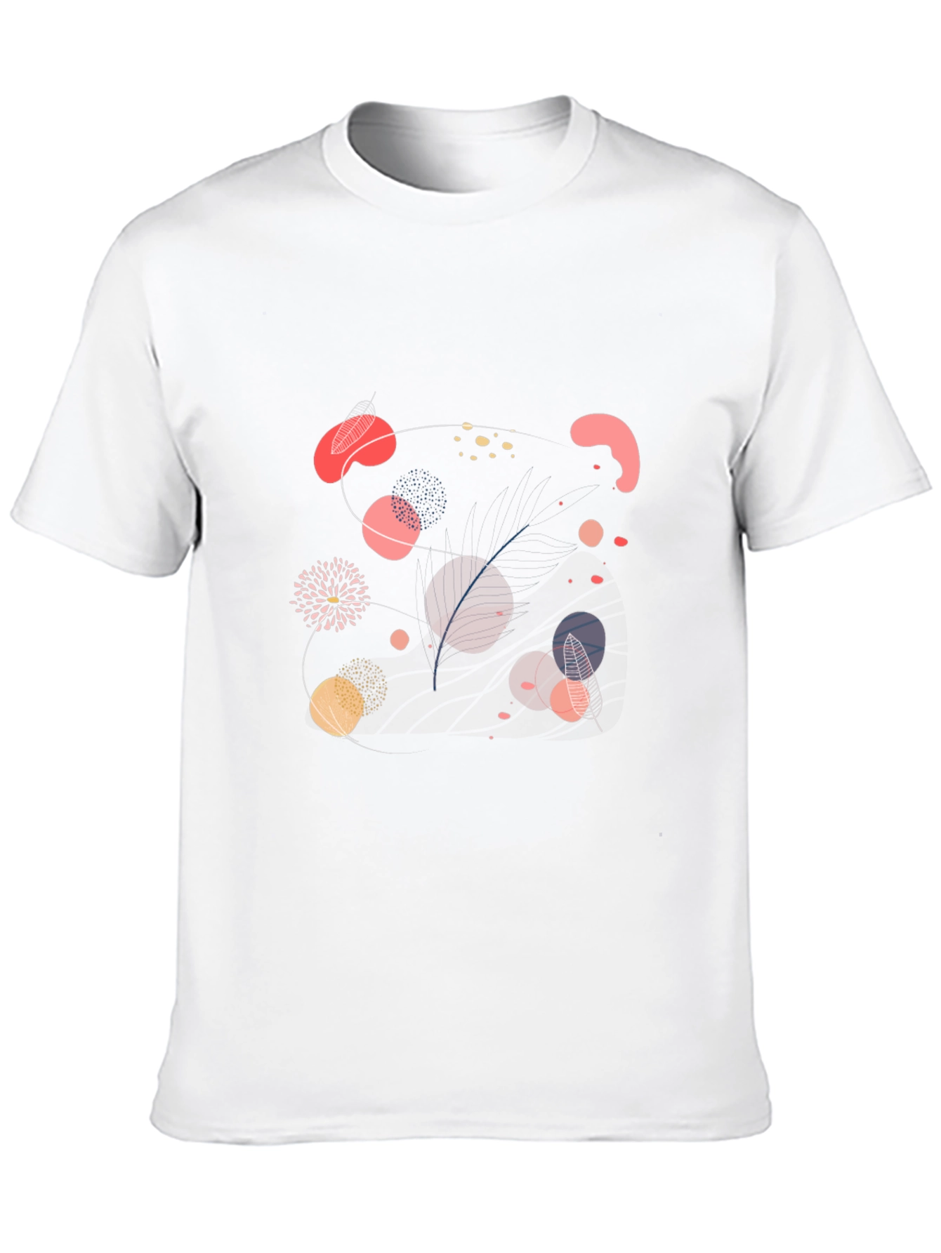 Black Abstract Graphic Print Black Casual T-Shirt view 10