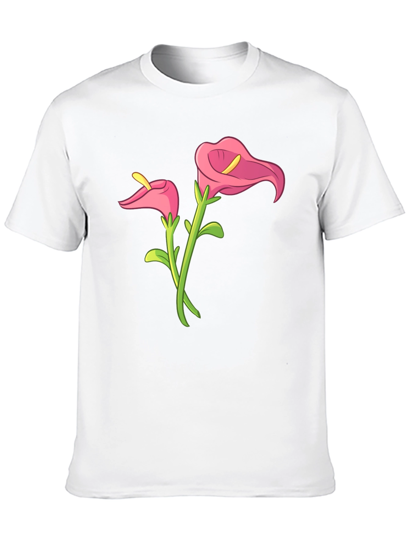 Black Floral Graphic Tee - Calla Lily Design view 10